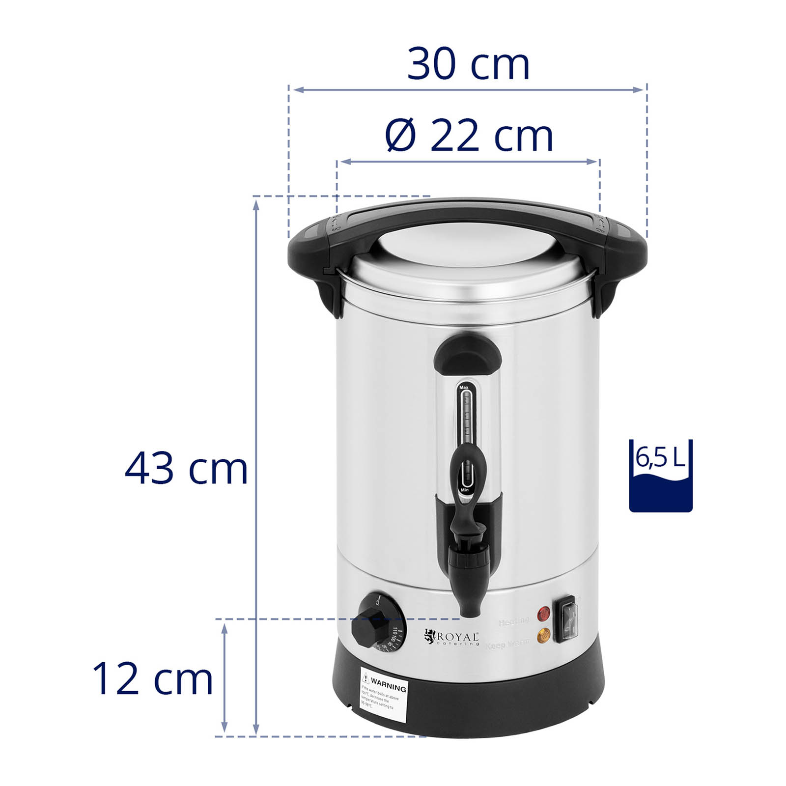 Hot Water Dispenser - 6.5 L - 1,500 W - double-walled