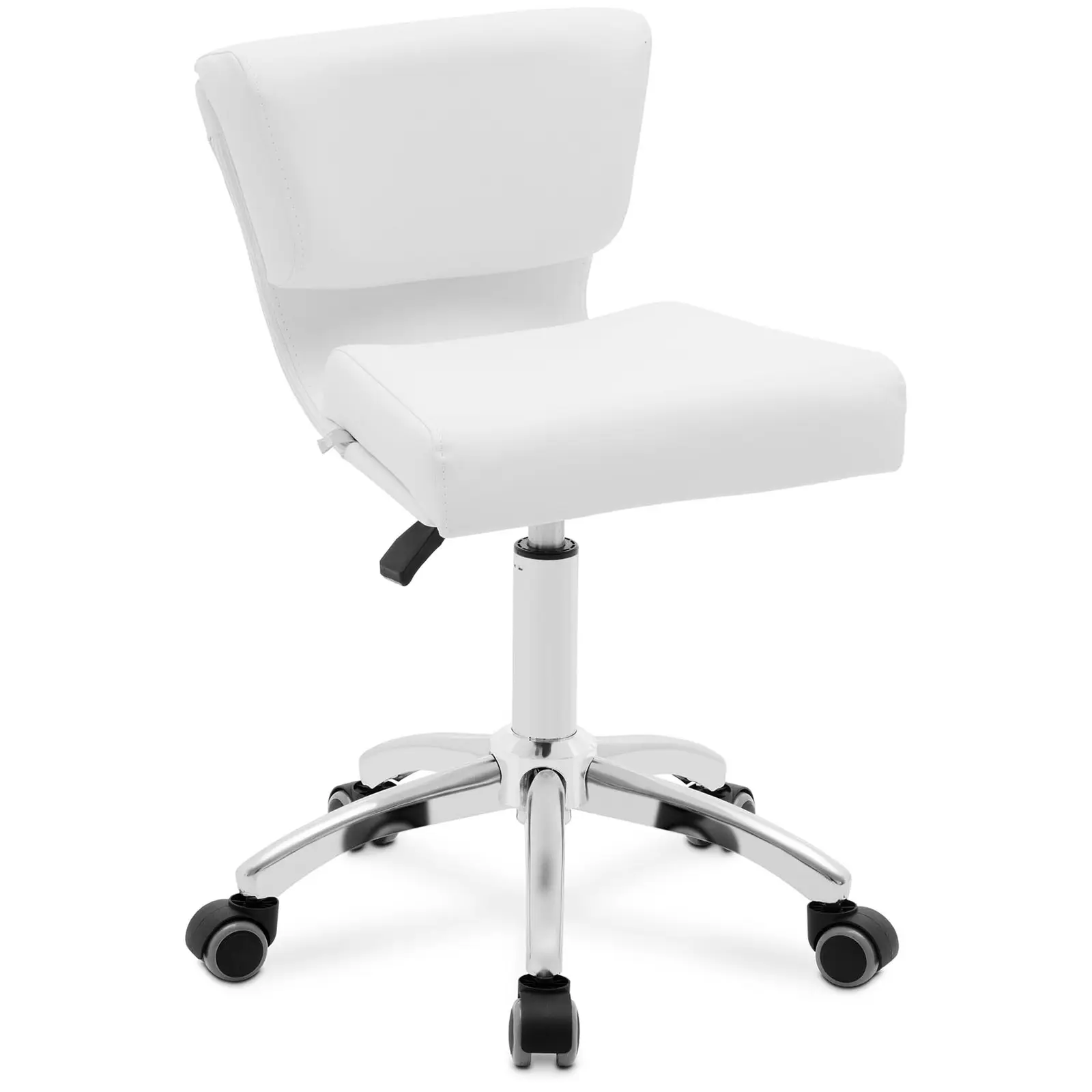 Stool Chair With Back - 47 - 61 cm - 150 kg - white