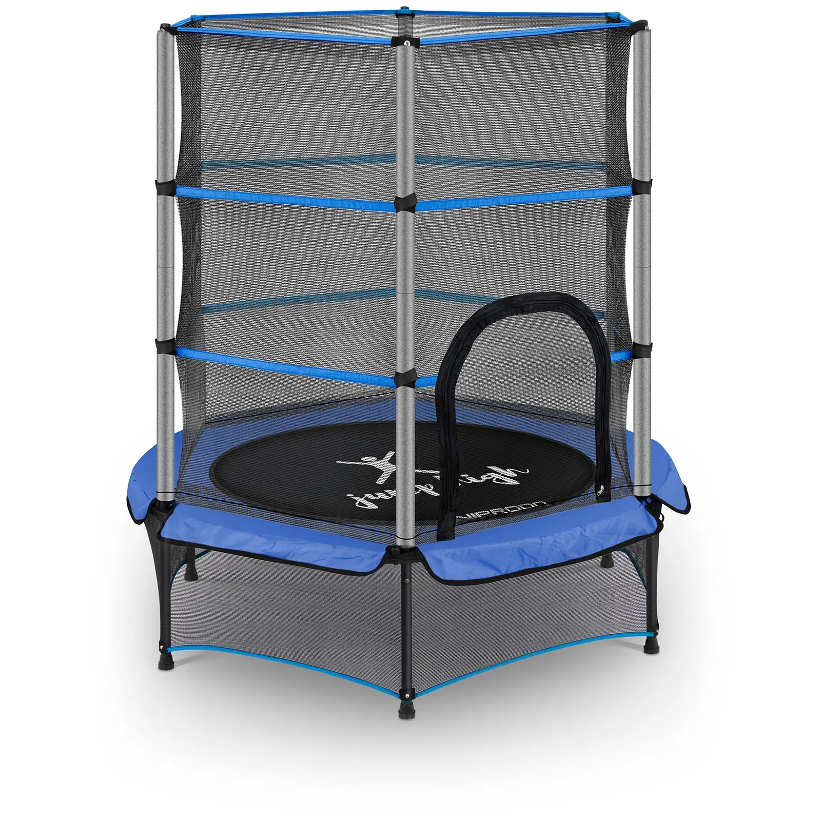 Factory second Kid's Trampoline - with safety net - 140 cm - 50 kg - blue