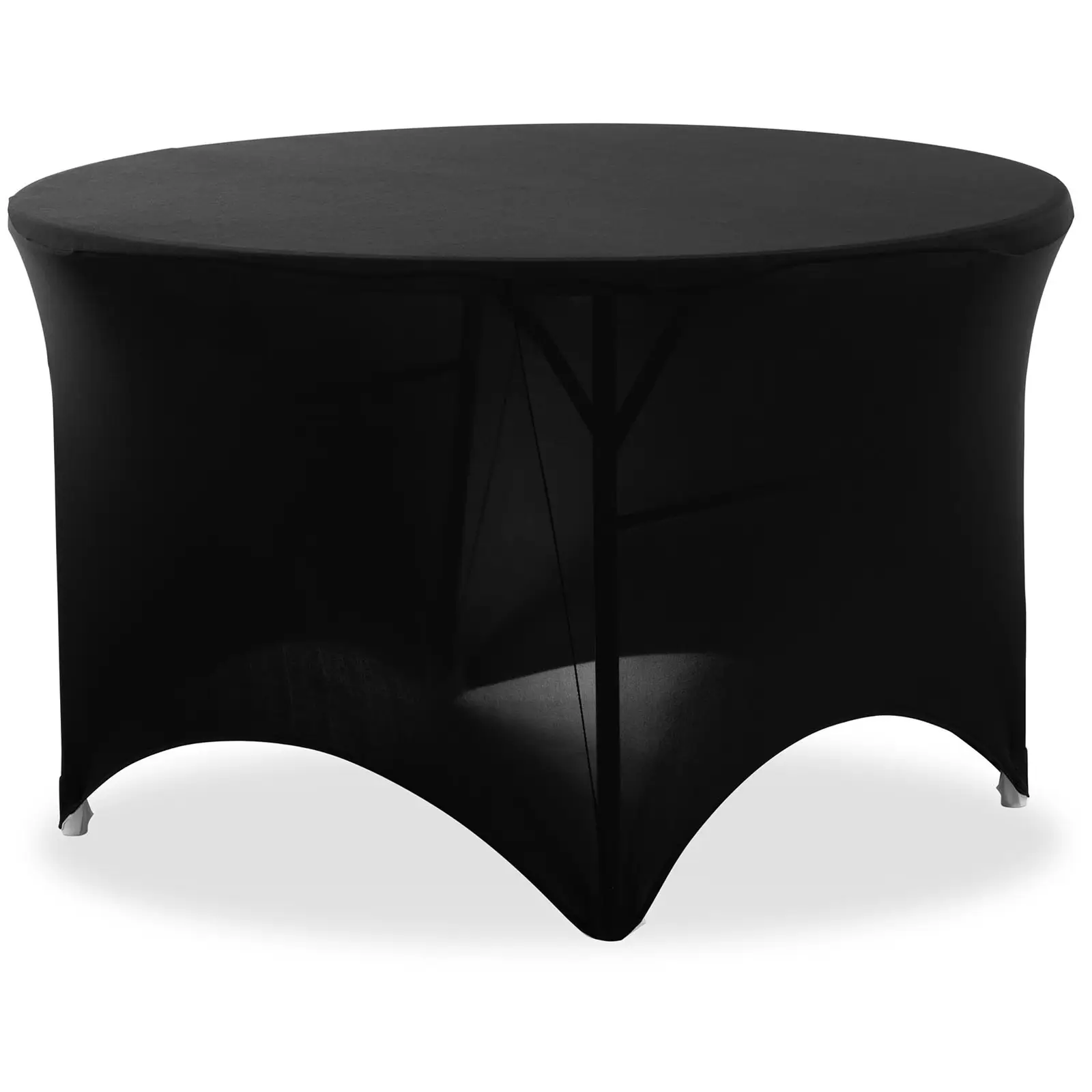 Table Cover - Black - Royal Catering - round