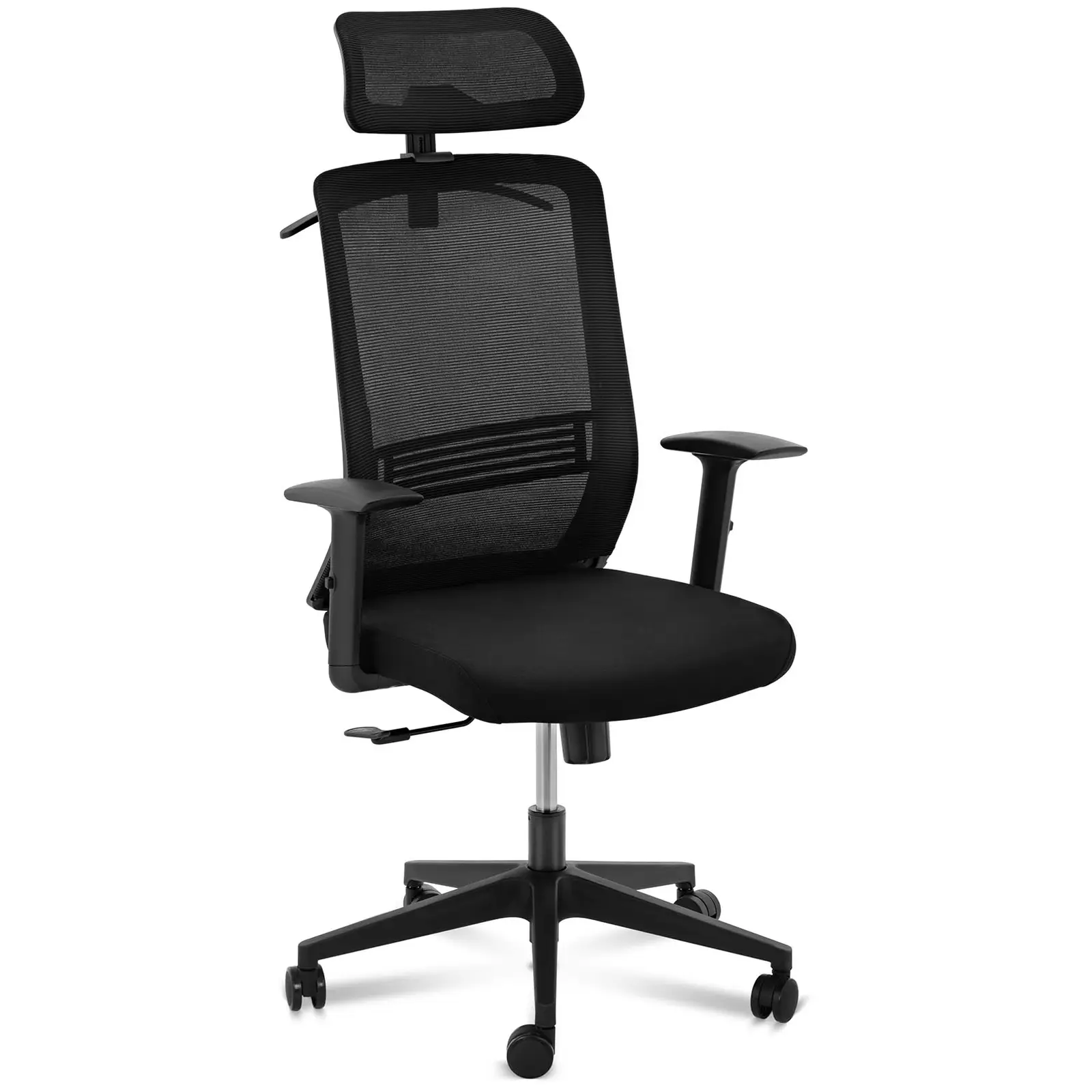 Office Chair - mesh back - headrest - 50 x 61 cm seat - up to 150 kg - black / blue / grey