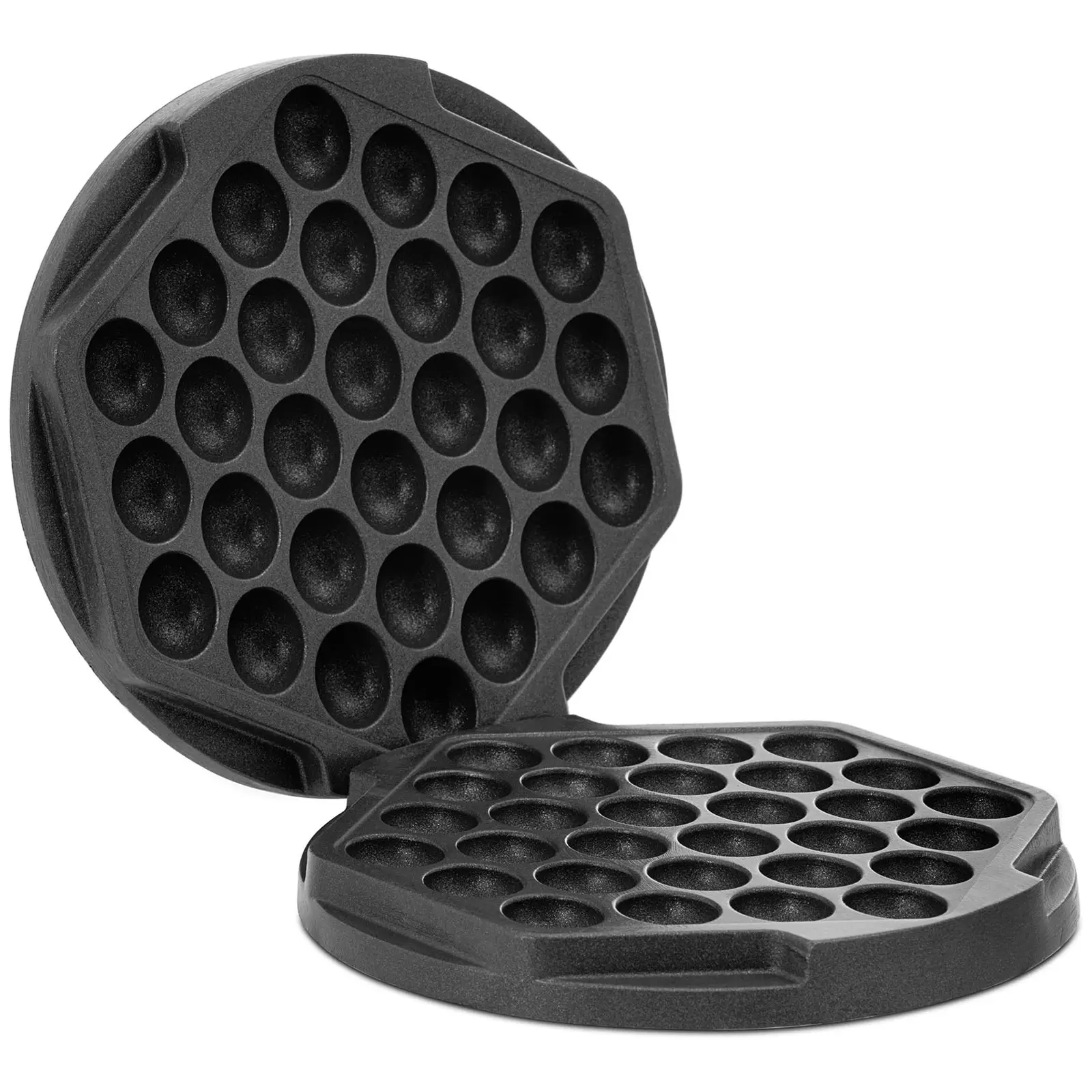 Waffle Maker removable plates - round - 1 large bubble waffle - Ø 170 mm - Aluminium / Teflon - Royal Catering