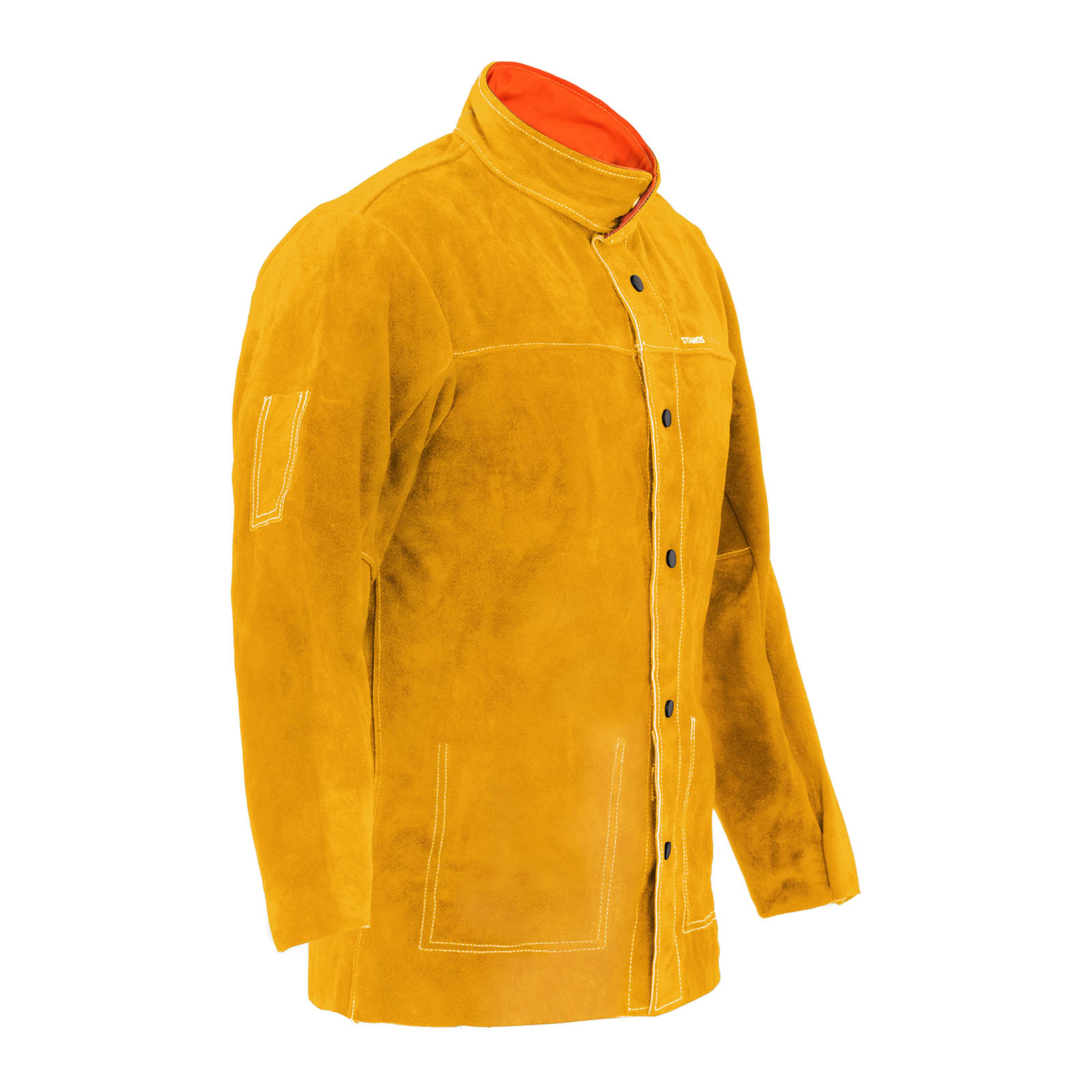Cow Split Leather Welding Jacket - gold - size L