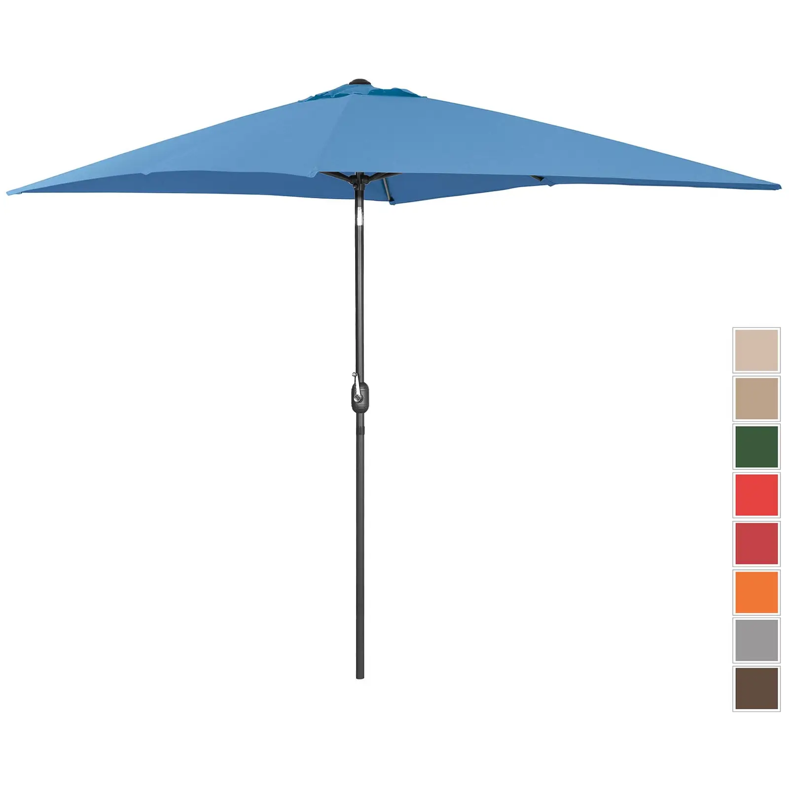Large Outdoor Umbrella - blue - rectangular - 200 x 300 cm - tiltable