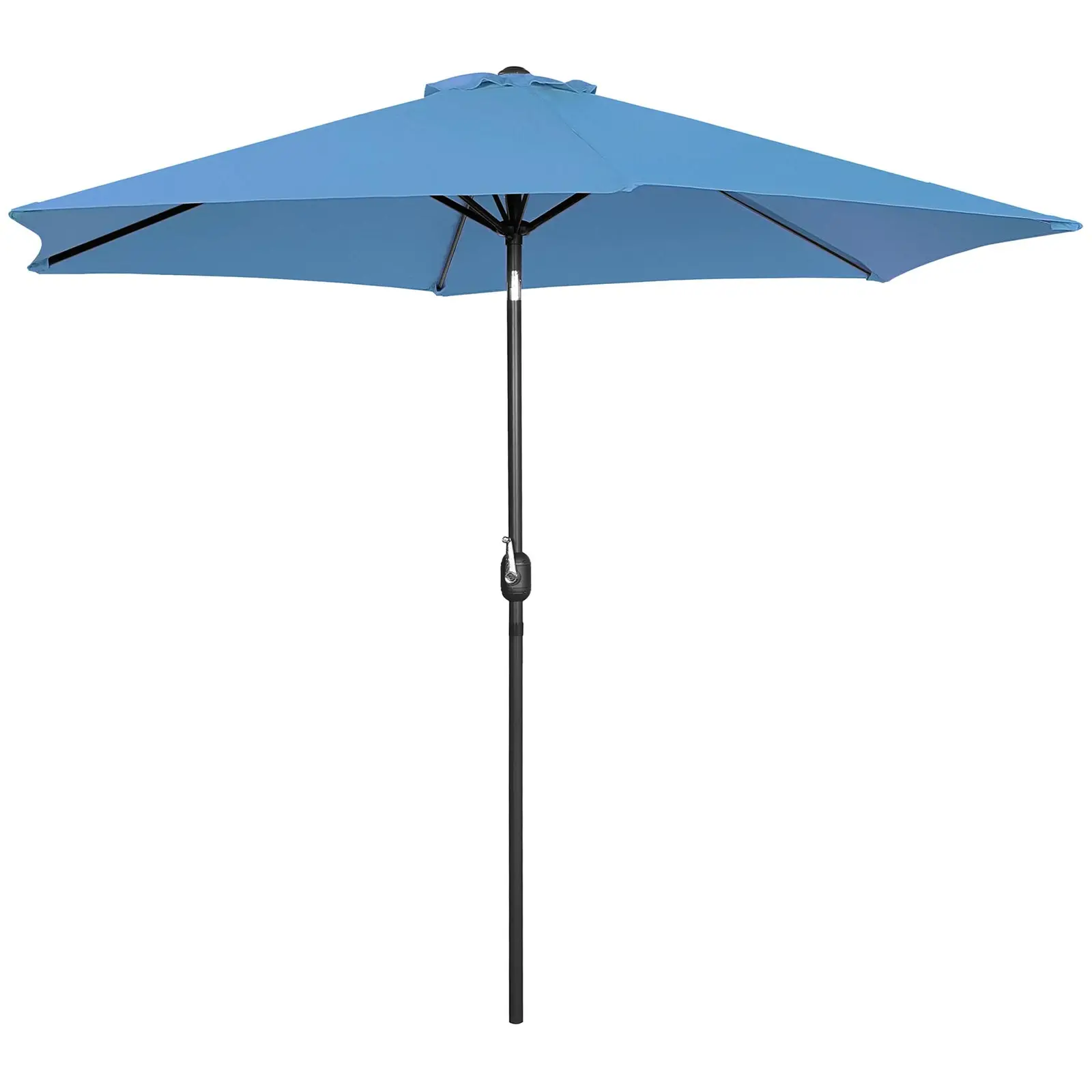 Large Garden Umbrella - blue - hexagonal - Ø 300 cm - tiltable