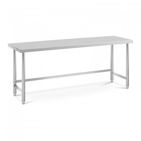 Stainless steel table - 200 x 60 cm - 95 kg load capacity - Royal Catering