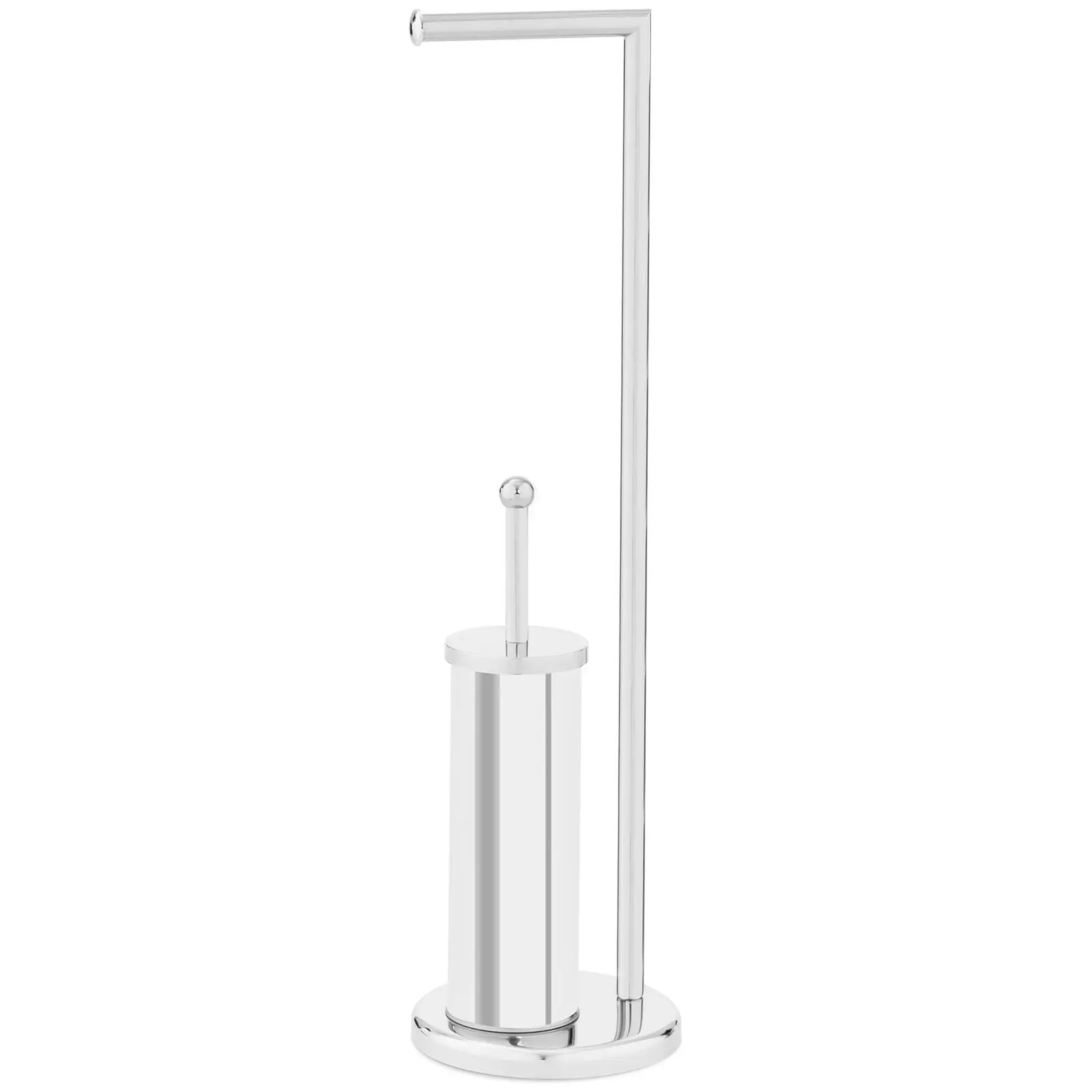 Stainless Steel Toilet Roll Holder - with toilet brush and holder