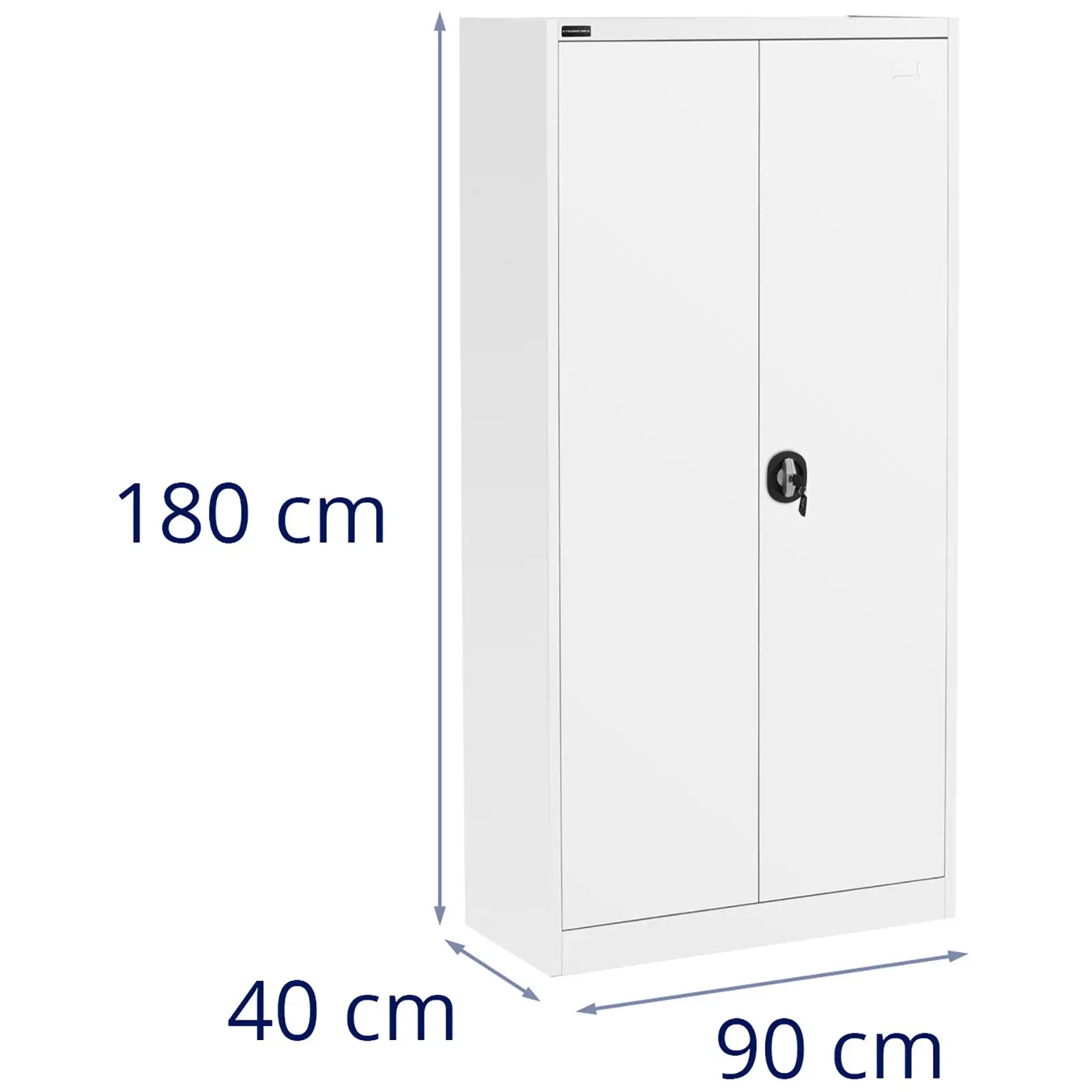 Metal Cabinet - 180 cm - 4 shelves - white