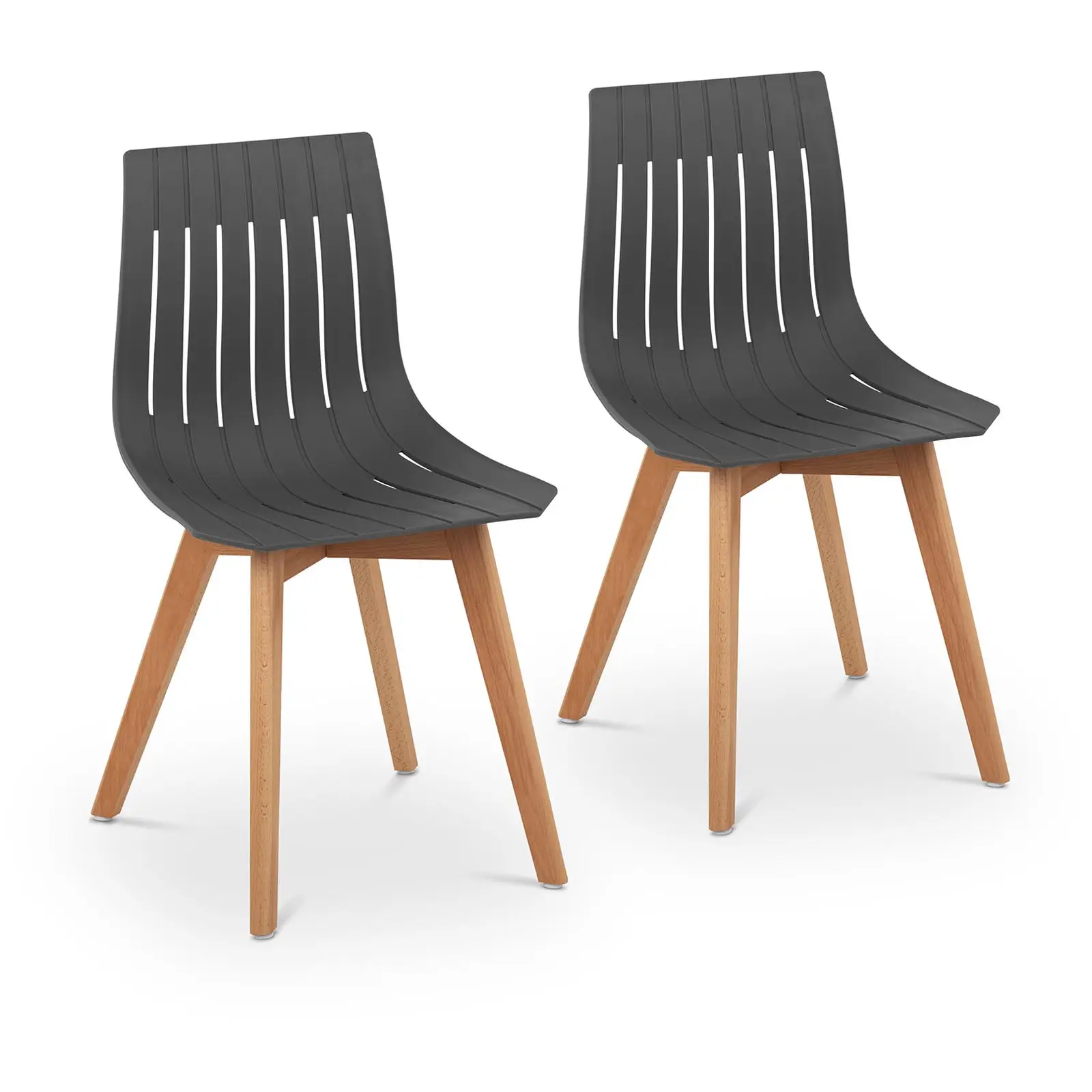 Factory second Chair - set of 2 - up to 150 kg - seat 50 x 47 cm - grey