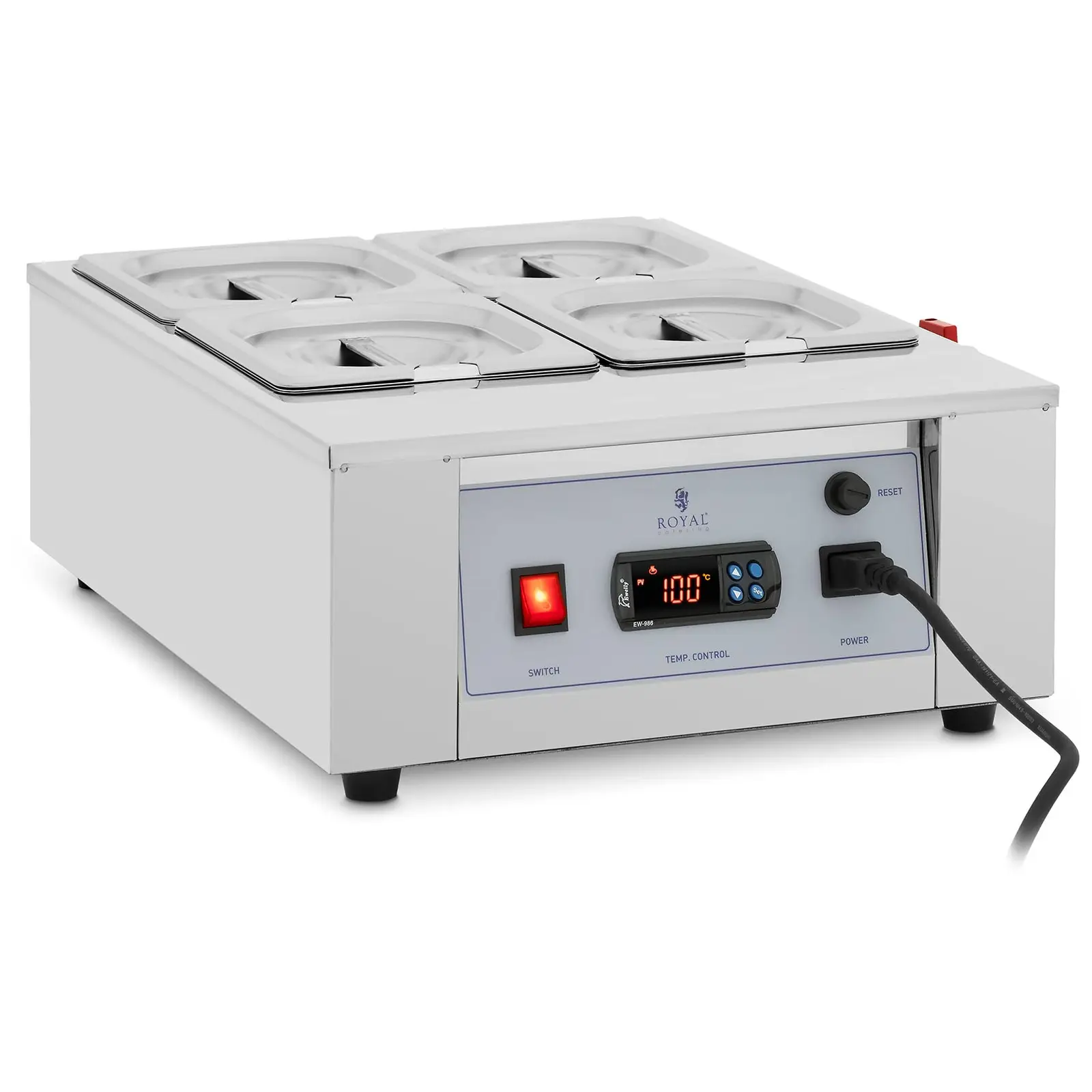 Chocolate Melter - 4 x 1,5 l - up to 412 °C - Royal Catering