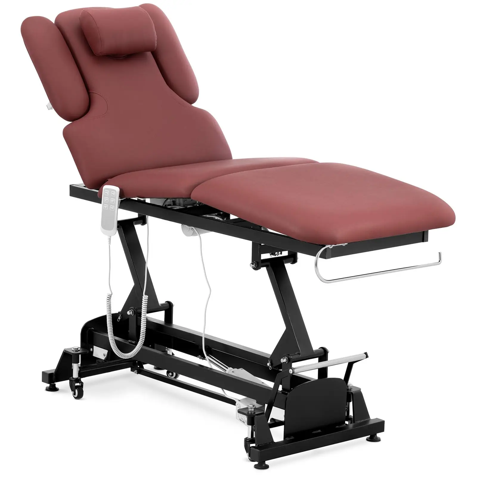 Massage Table - 3 motors - 250 kg - black/bordeaux