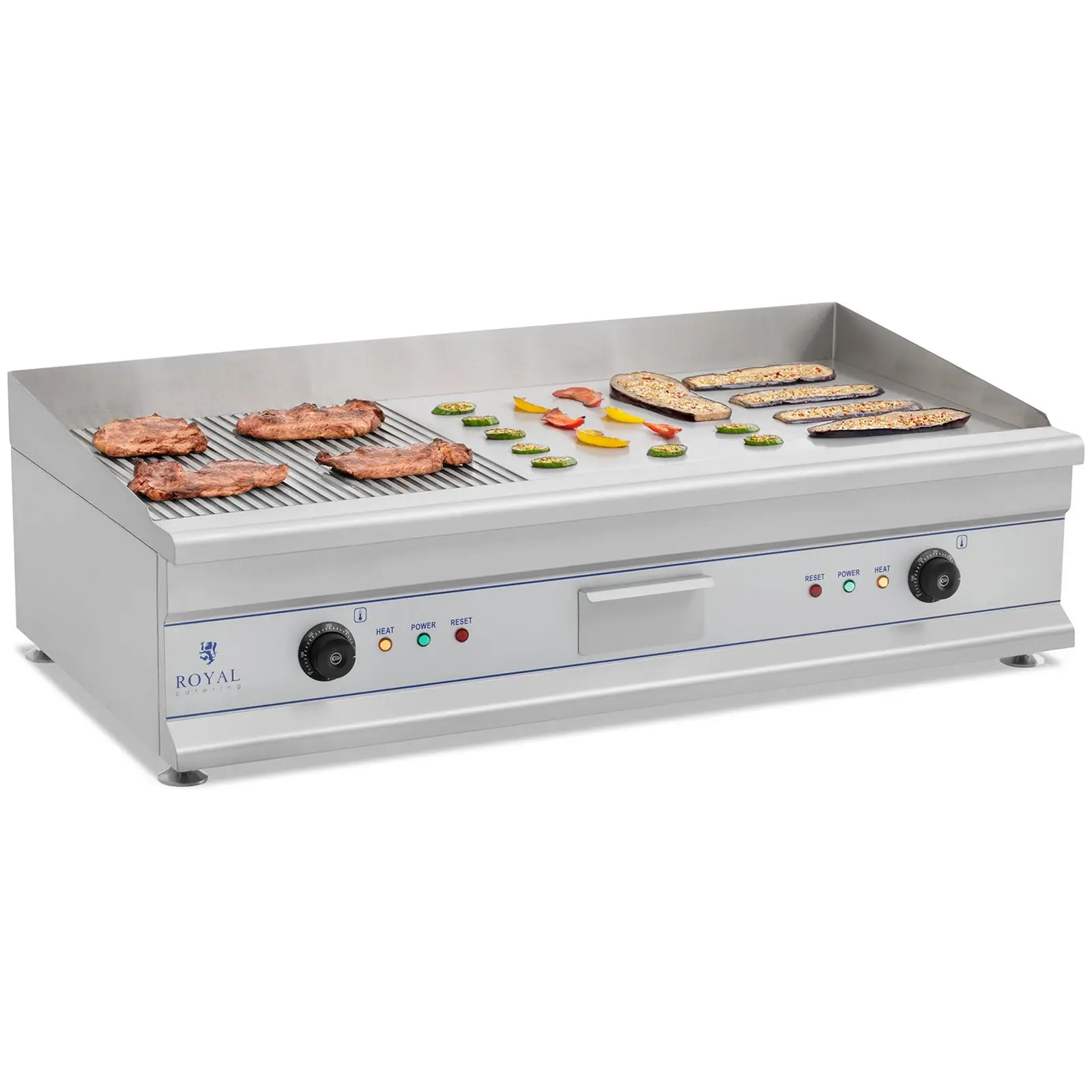Electric Griddle - 100 cm - ribbed/smooth - 2 x 3200 W