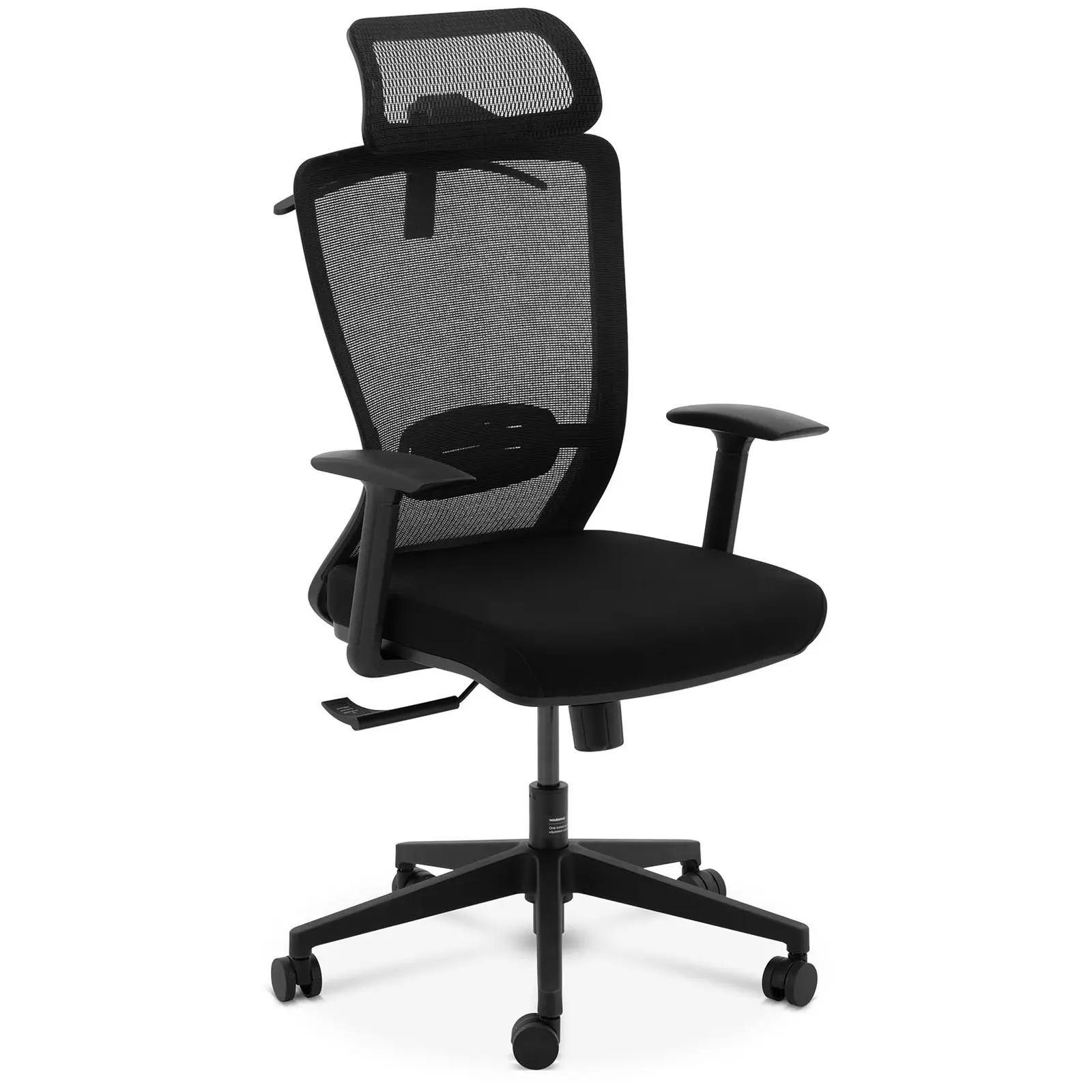 Office Chair - mesh back - headrest - 50 x 50 cm seat - up to 150 kg - black