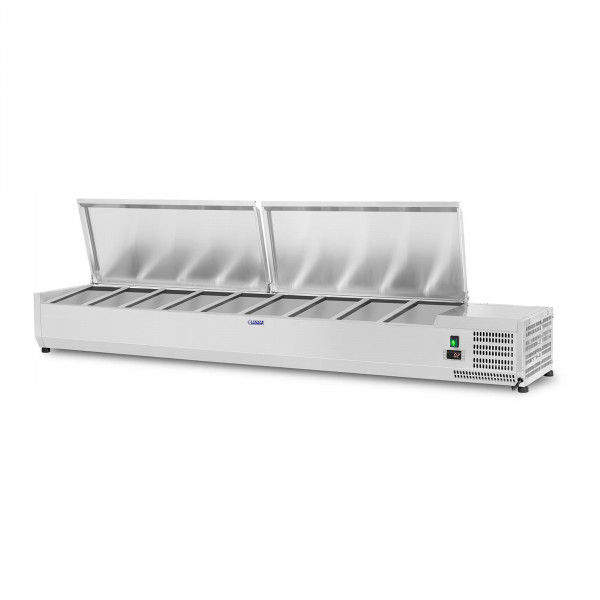 Countertop Refrigerated Display Case - 180 x 33 cm - 9 GN 1/4 Containers