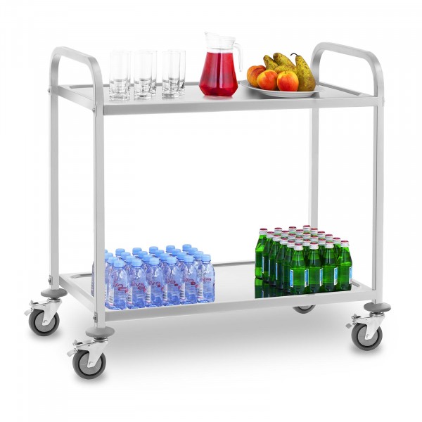 Serving Trolley - 2 Troughs - Up to 160 kg - 2 Brakes