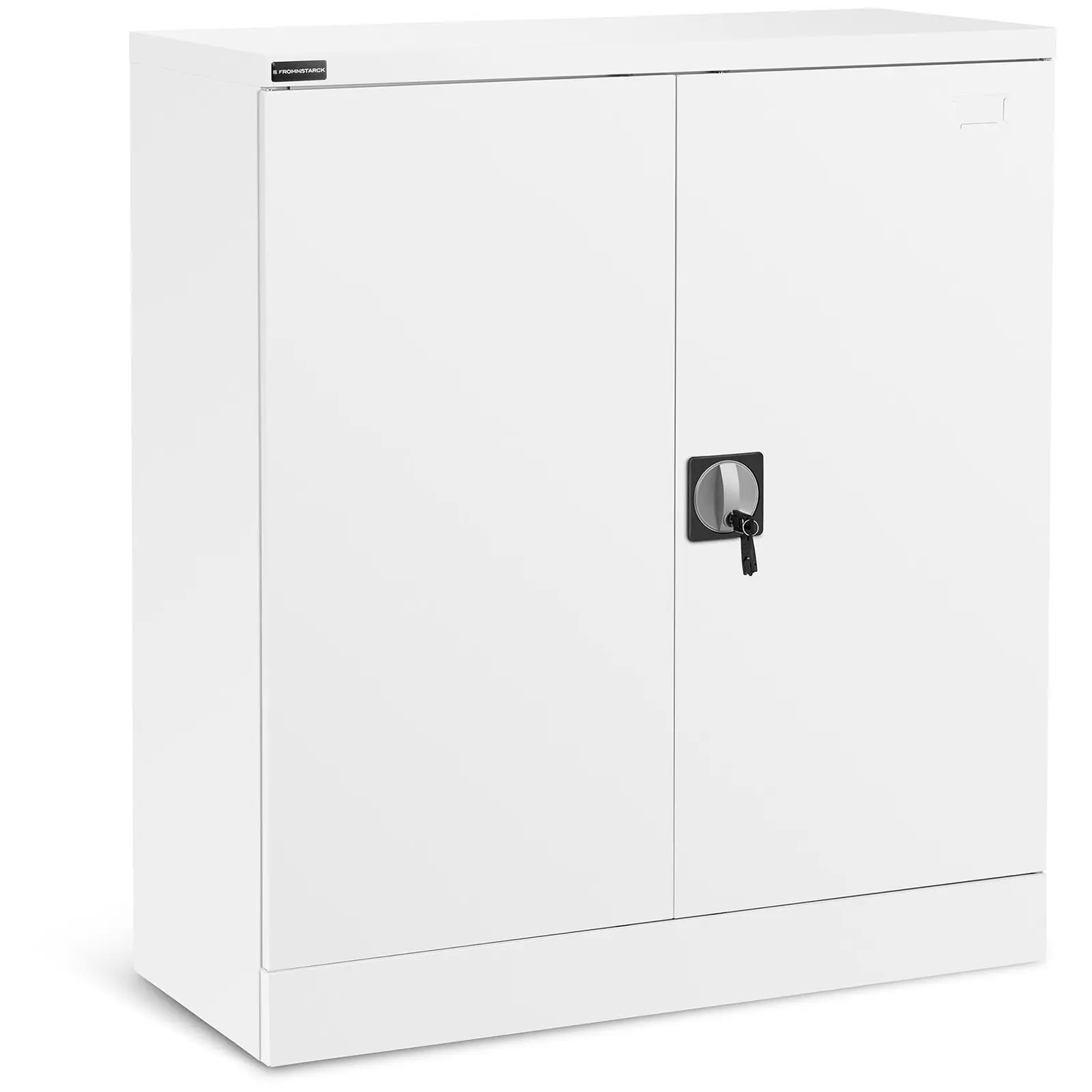 Metal Cabinet - 102 cm - 2 shelves - white