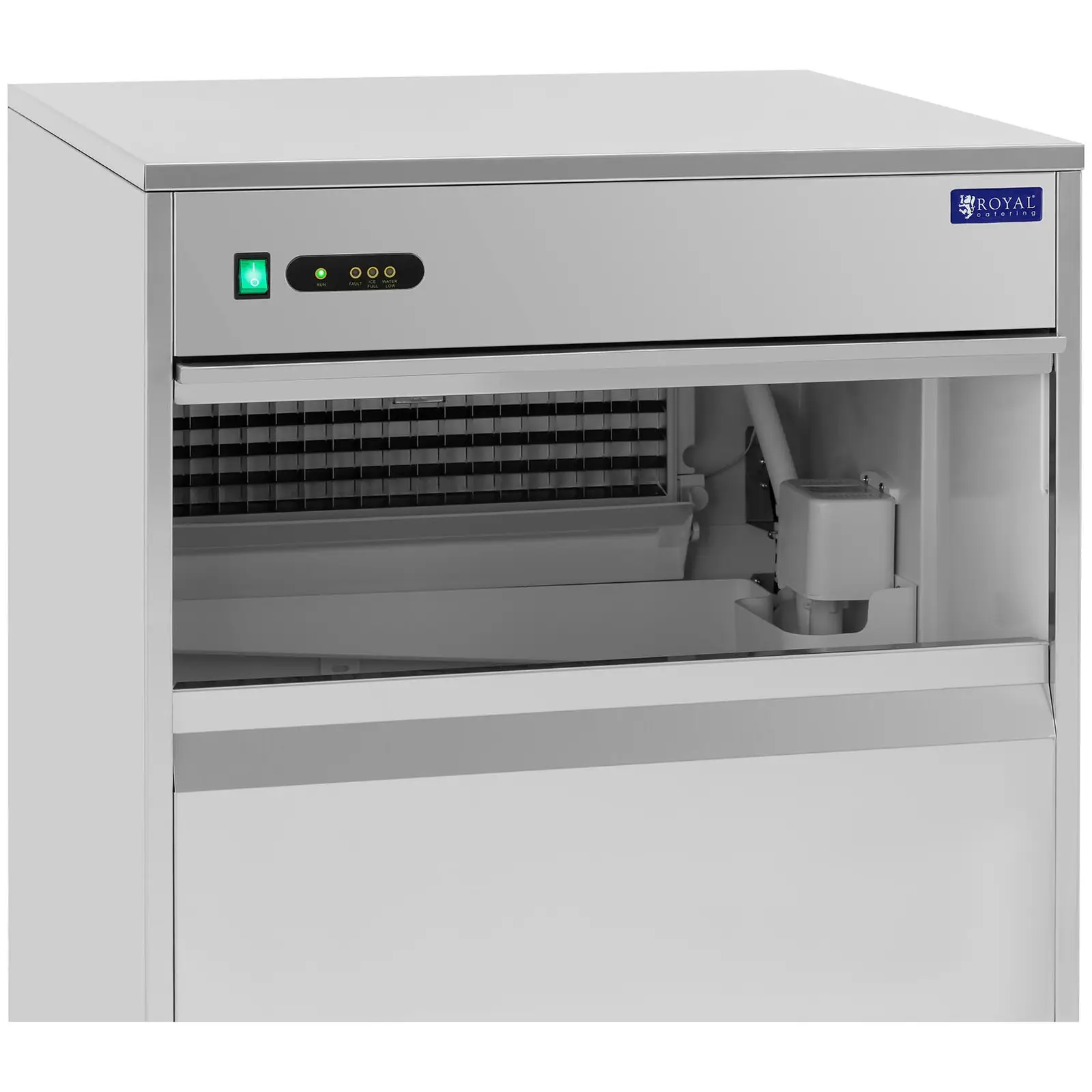 Ice Maker Machine - 80 kg/24 h - 55 kg capacity - 470 W - Stainless steel - Royal Catering