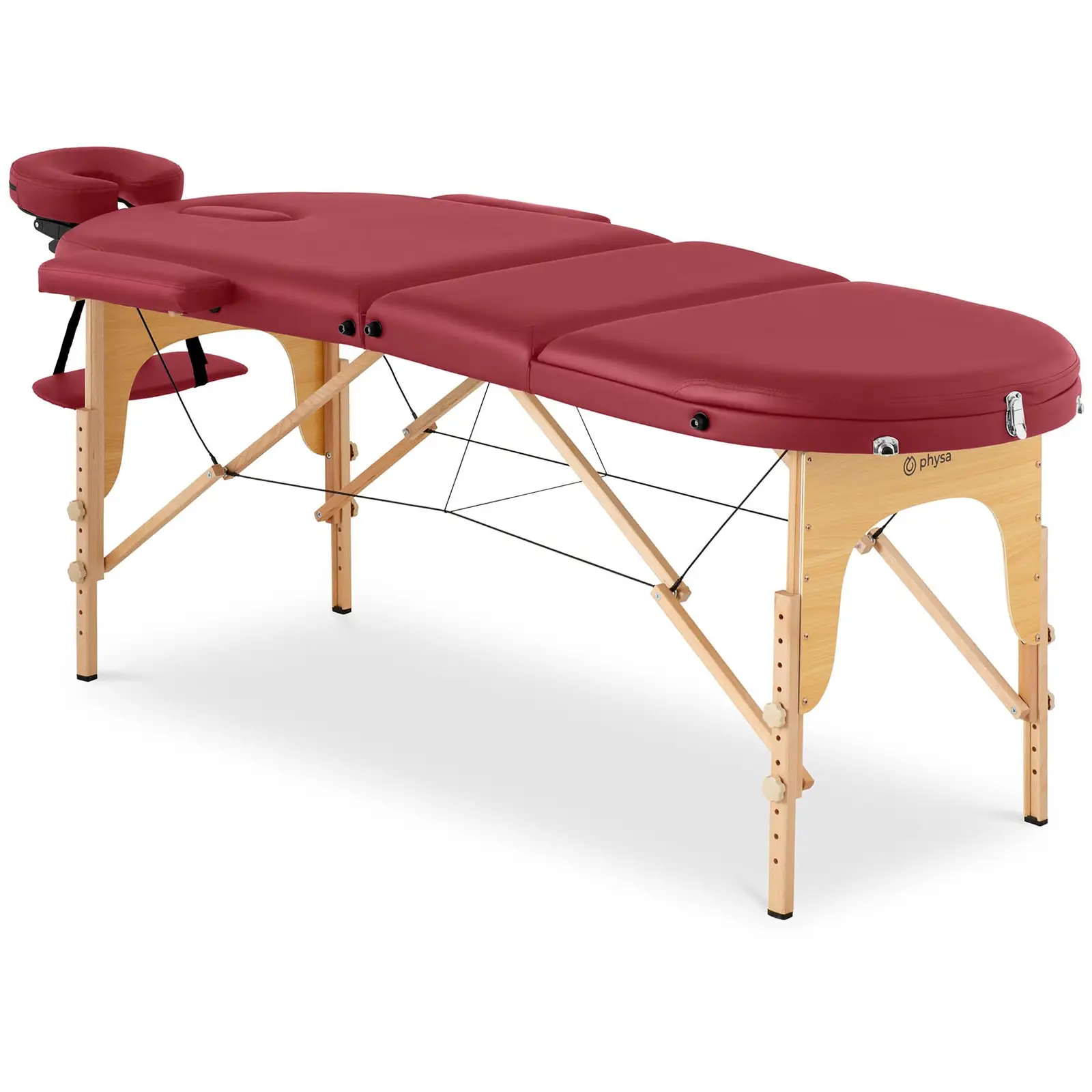 Folding Massage Table - 185-211 x 70-88 x 63-85  cm - 227 kg - Red