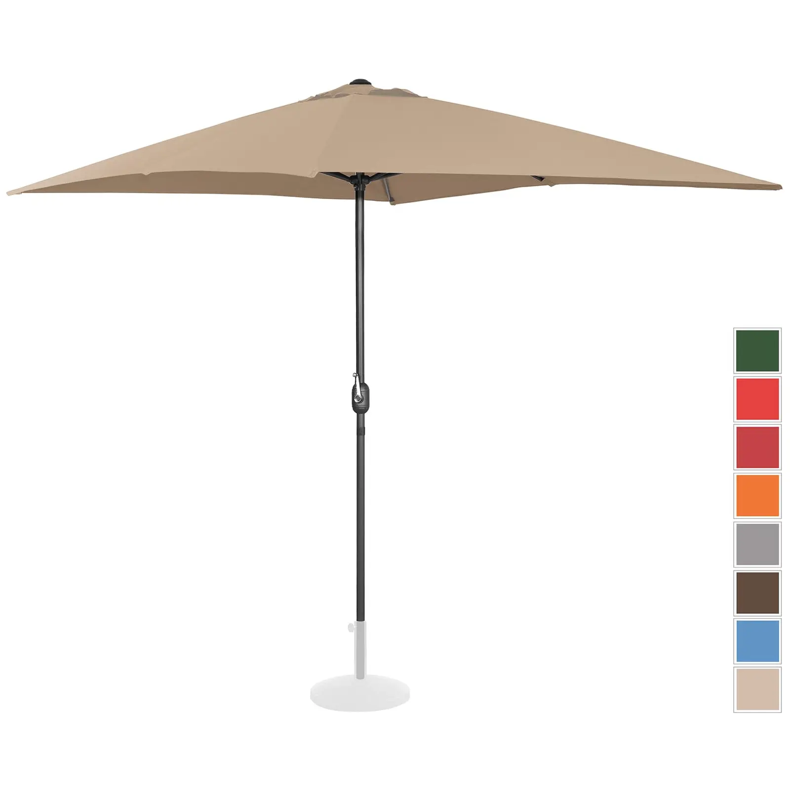 Large Outdoor Umbrella - taupe - rectangular - 200 x 300 cm