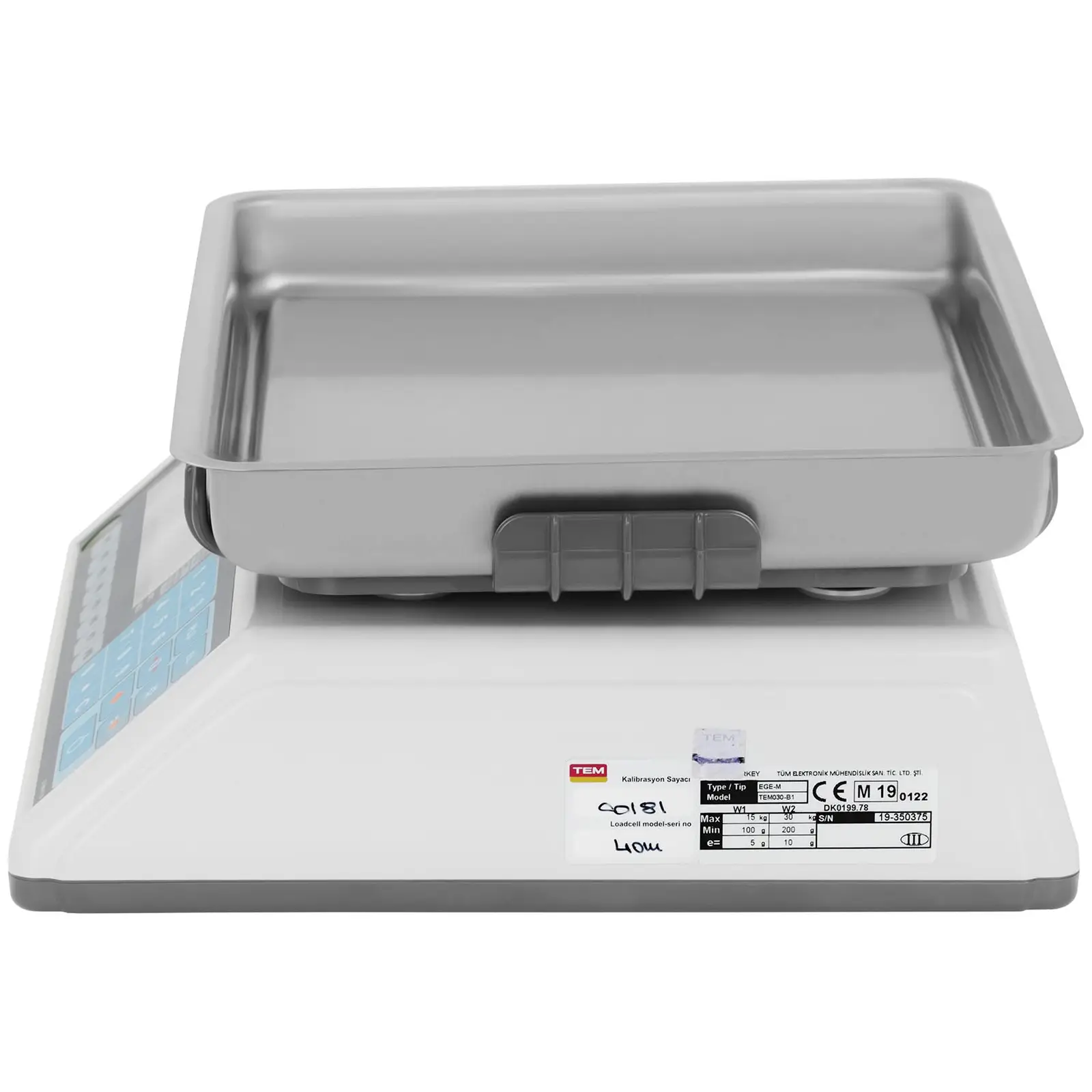 Price Counting Scale - calibrated - 30 kg / 10 g - dual LCD