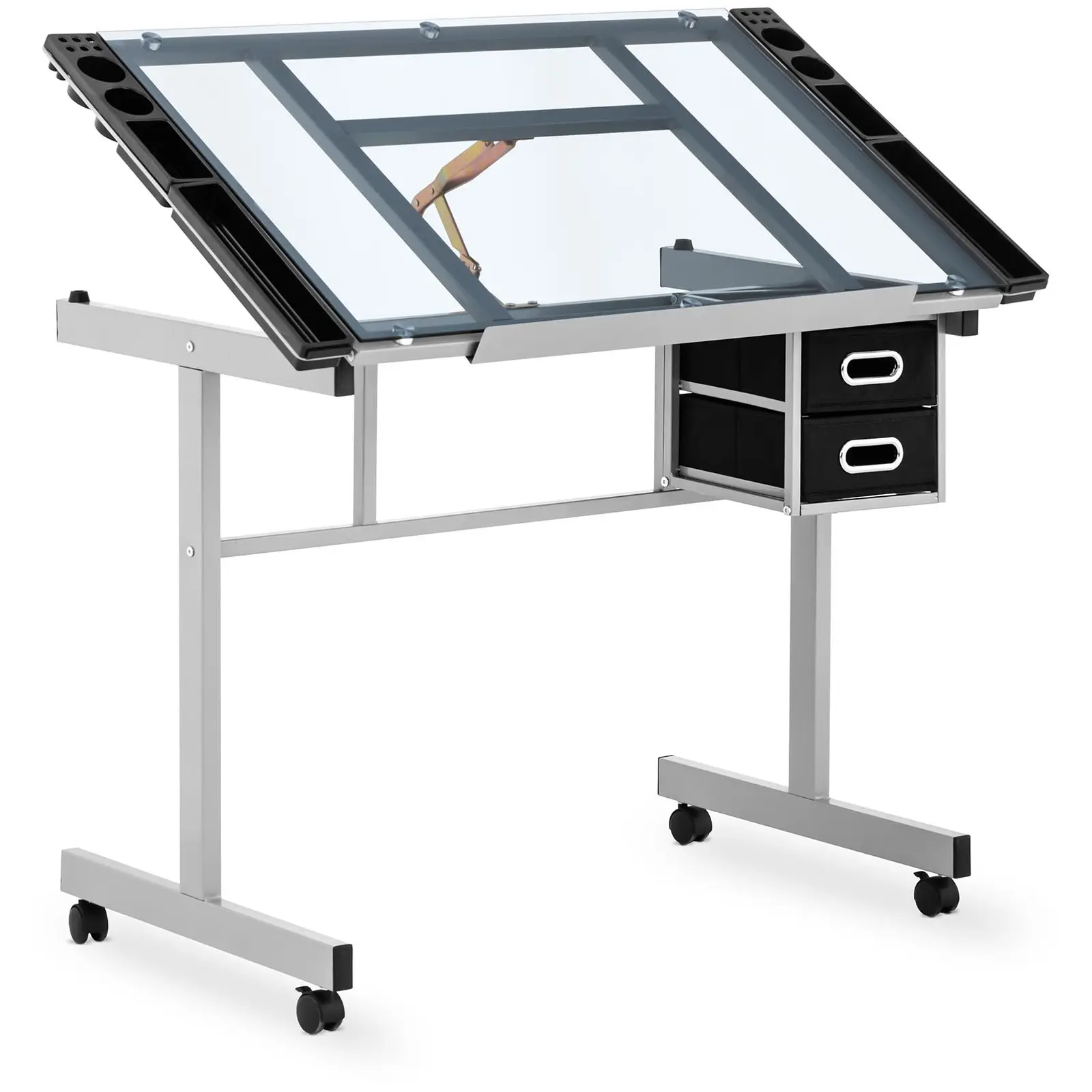 Drafting Desk - 104 x 60 cm - tiltable - glass top