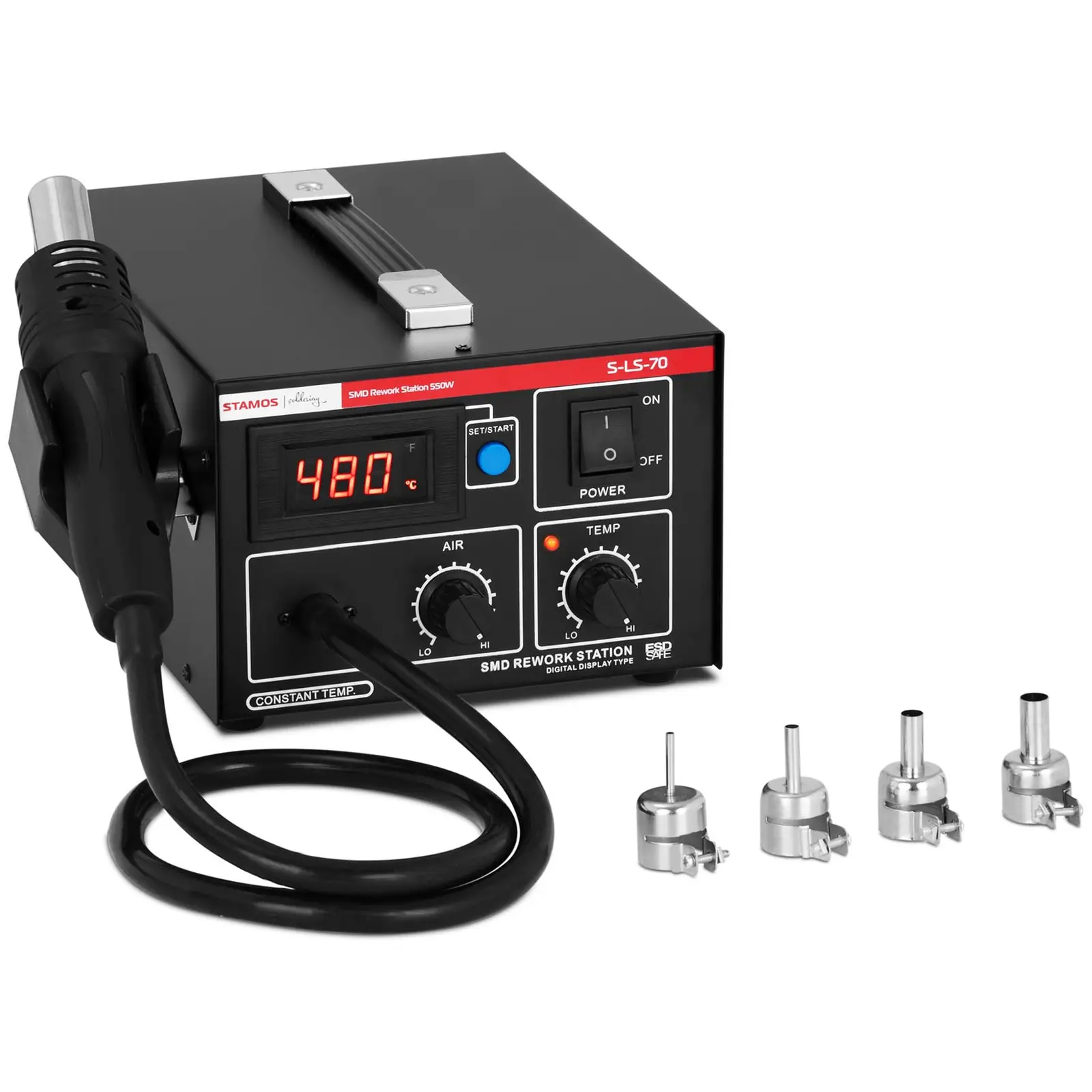 Soldering Station - with hot air gun - 550 W - LED display