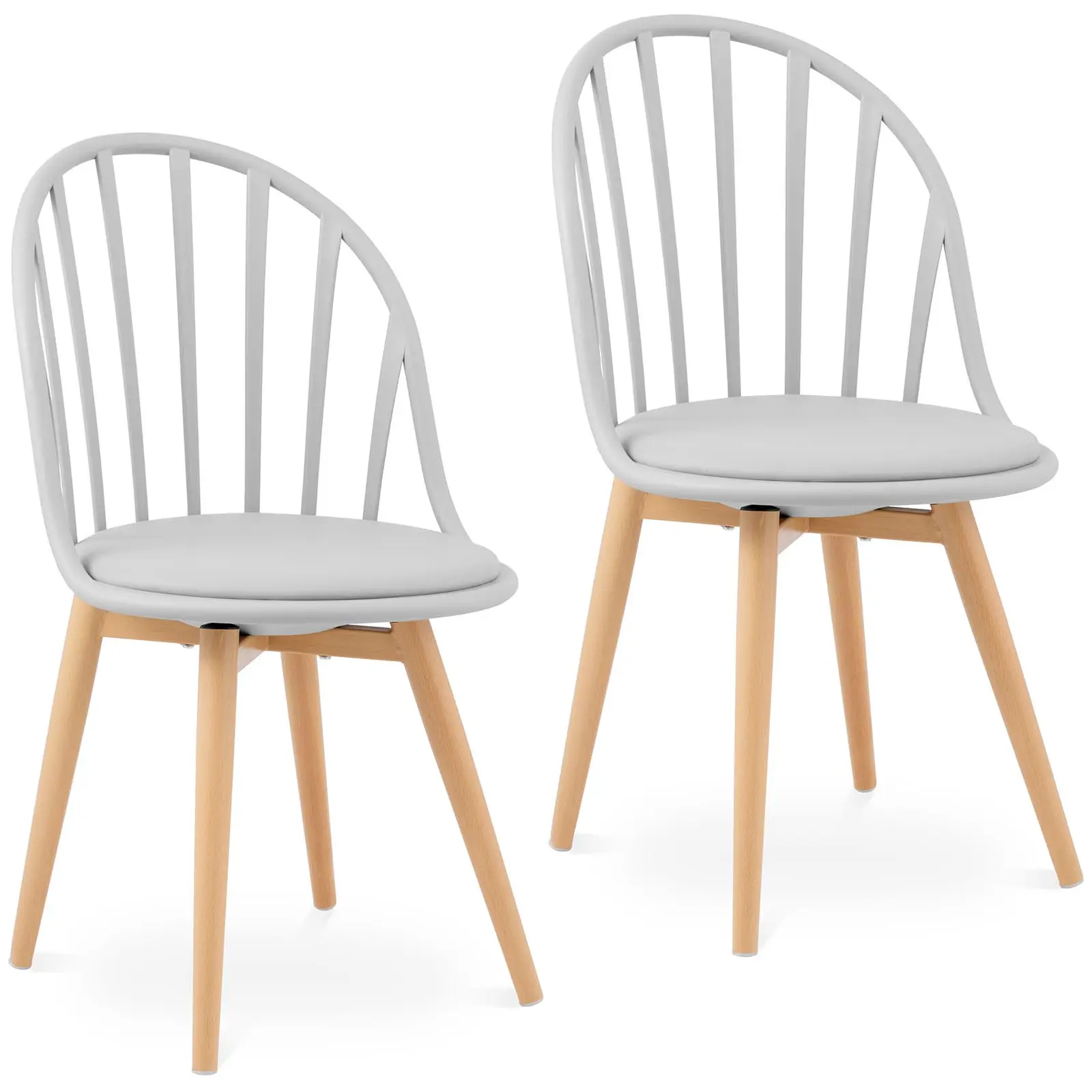 Chair - set of 2 - Royal Catering - up to 150 kg - open backrest - white