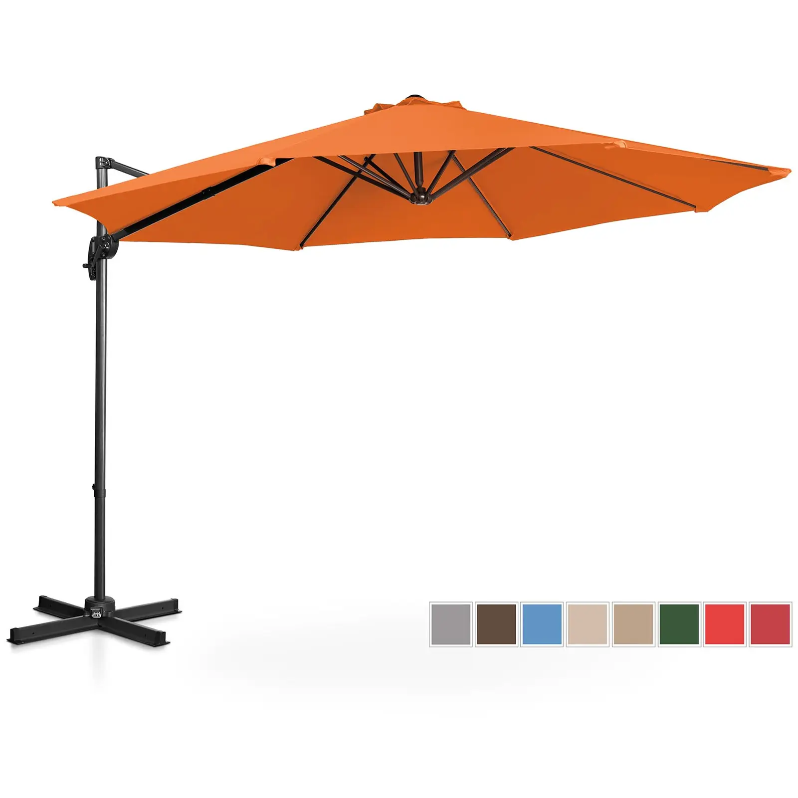 Garden umbrella - Orange - round - Ø 300 cm - tiltable and rotatable