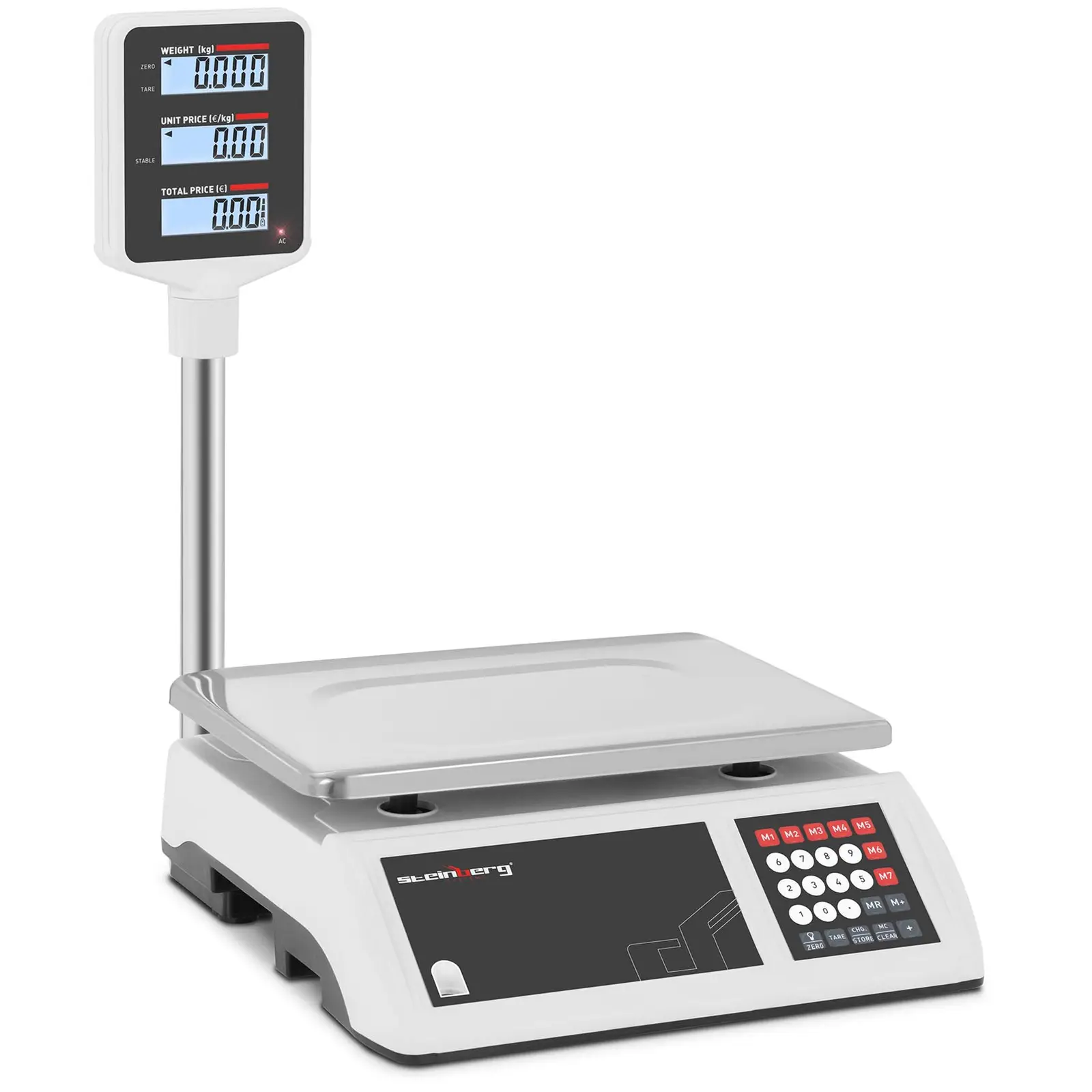 Digital Weighing Scale - 15 kg / 2 g - raised LCD display