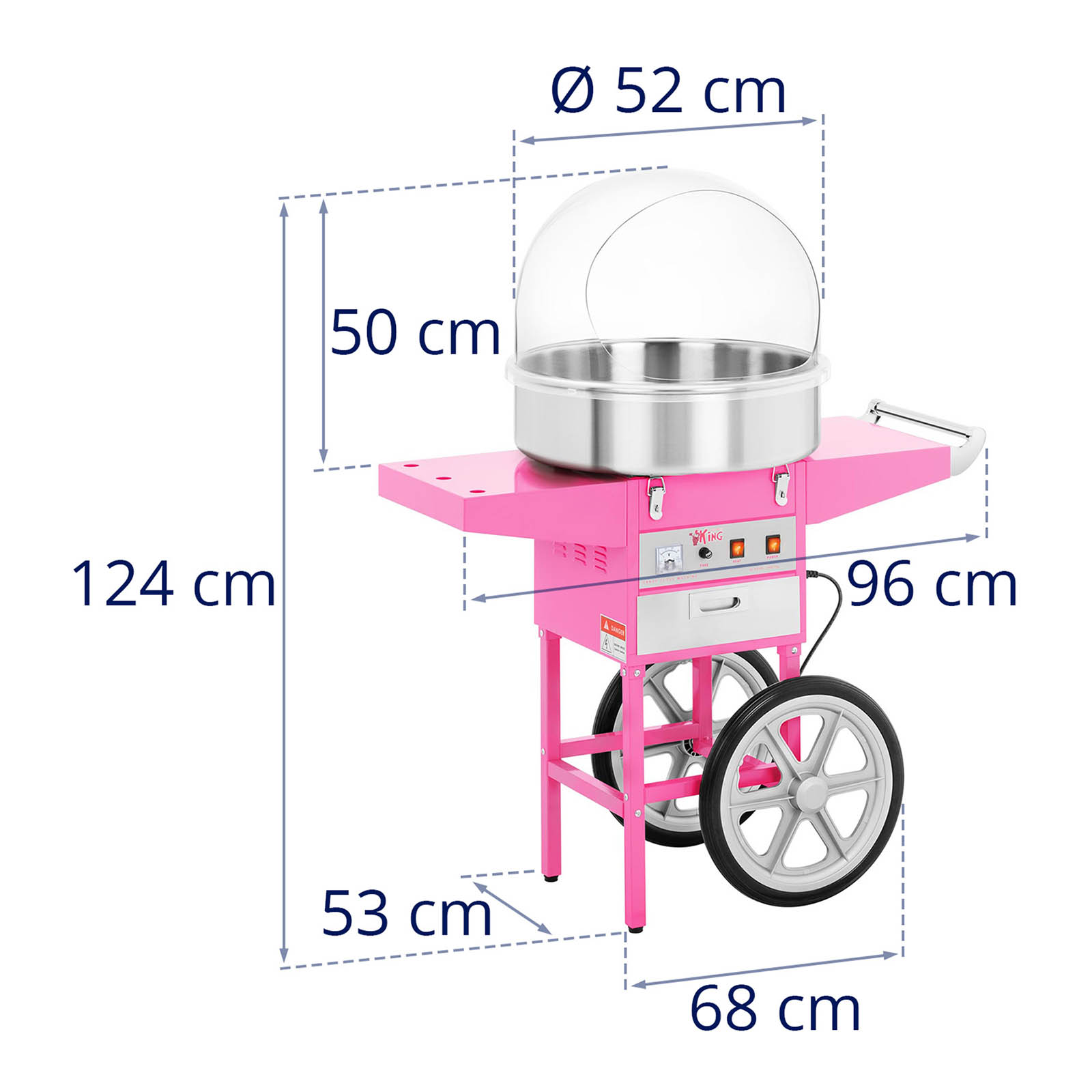 Cotton candy machine set - 52 cm - 1,200 W