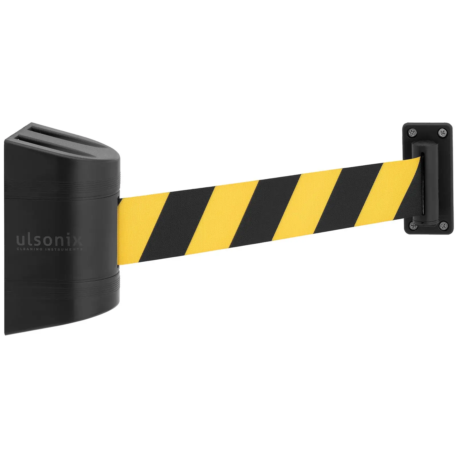 Wall Mounted Retractable Barrier - made of plastic- yellow/black - 2 m