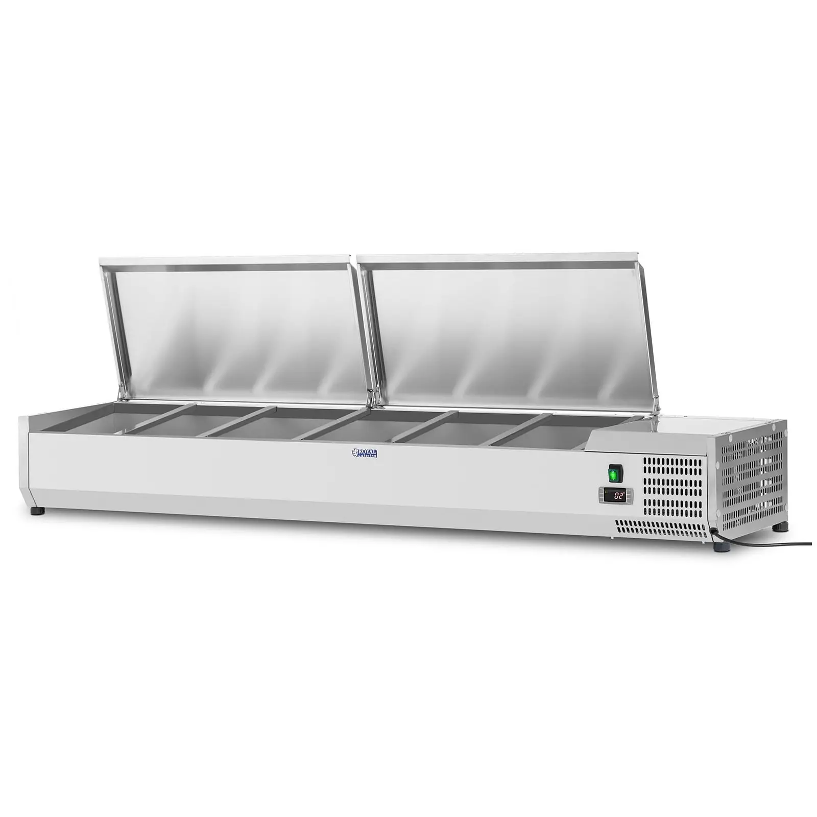 Countertop Refrigerated Display Case - 180 x 39 cm - 8 GN 1/3 Containers