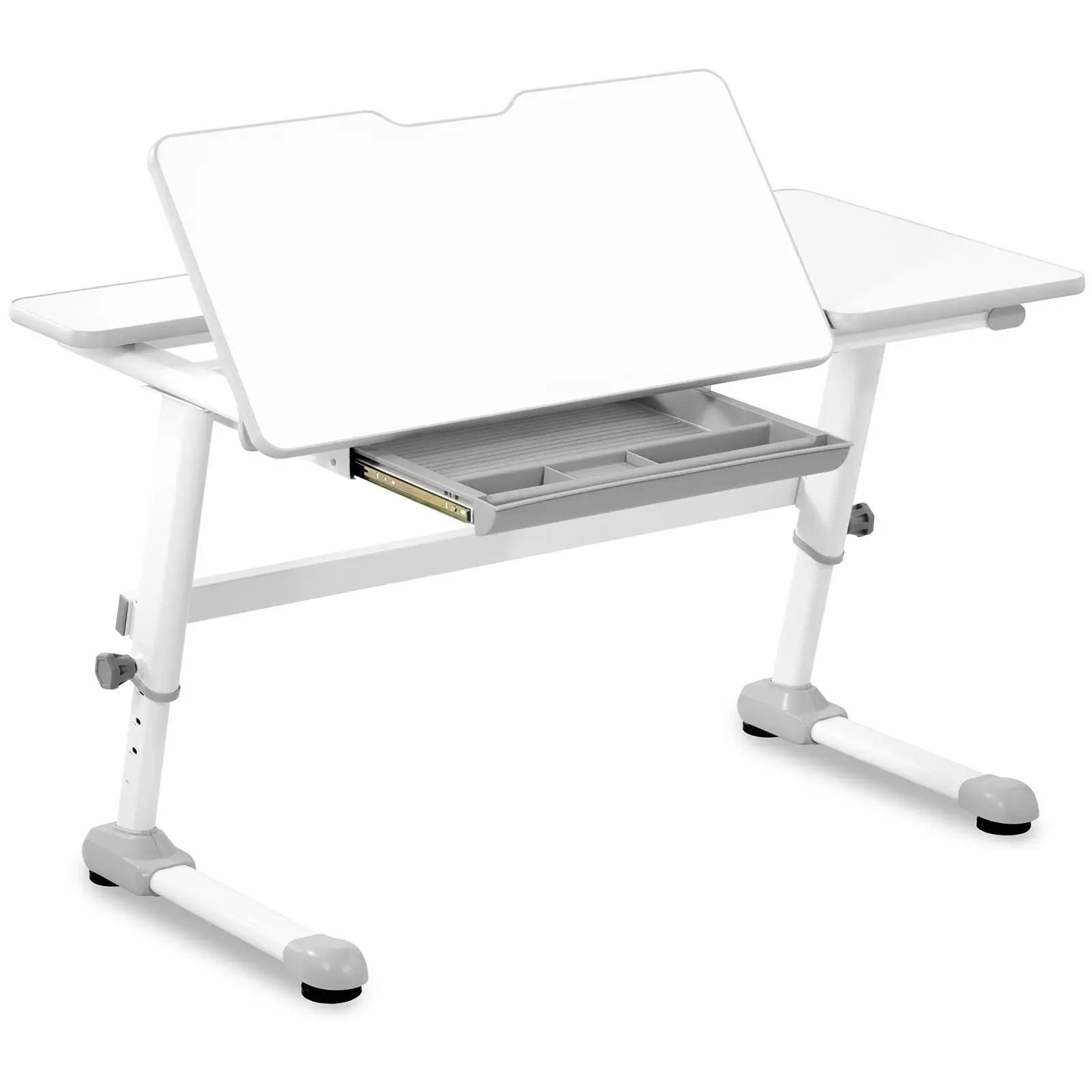 Childrens height adjustable desk  - 120 x 66 cm - 0 - 50° tiltable - height: 600 - 760 mm - with drawer