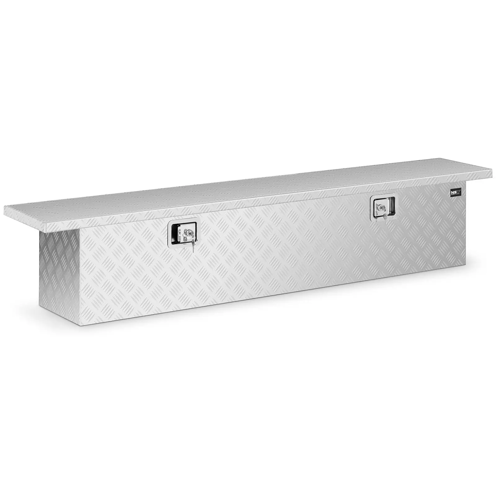 Aluminium Tool Box - checker plate - 175 x 30 x 35 cm - 180 L - lockable