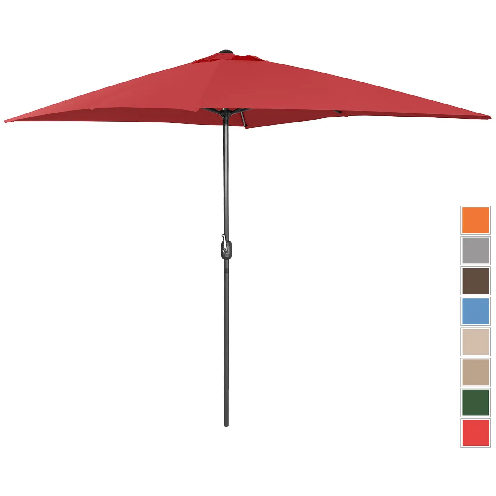 Large Outdoor Umbrella - claret - rectangular - 200 x 300 cm