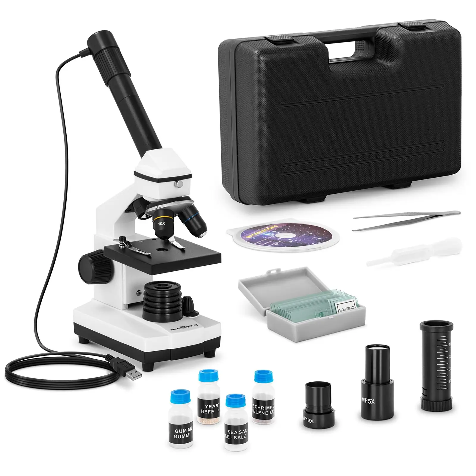 Microscope - 20- to 1,280x - camera 10 MP - LED - incl. accessories