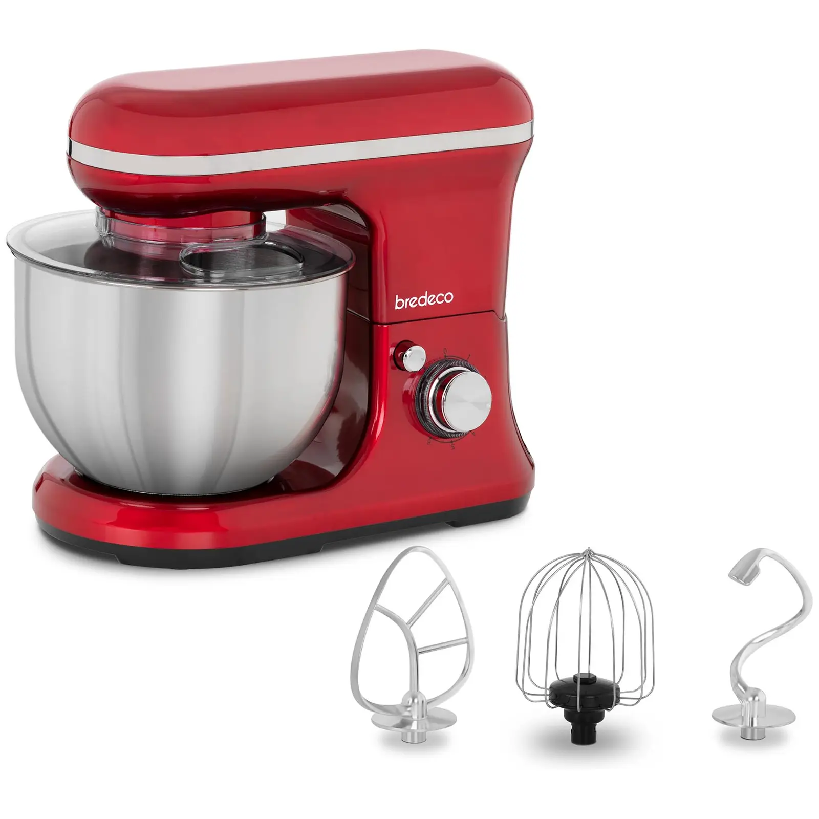 Stand Mixer 1,200 W - planetary mixer - 5 L - timeless red