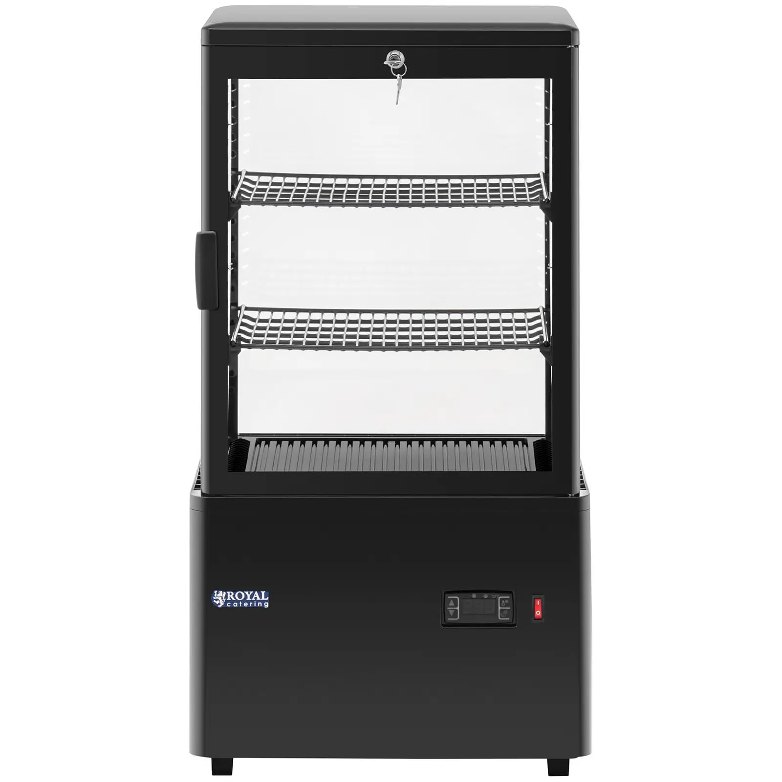 Refrigerated Display Case - 58 L - Royal Catering - 3 levels - black - locking