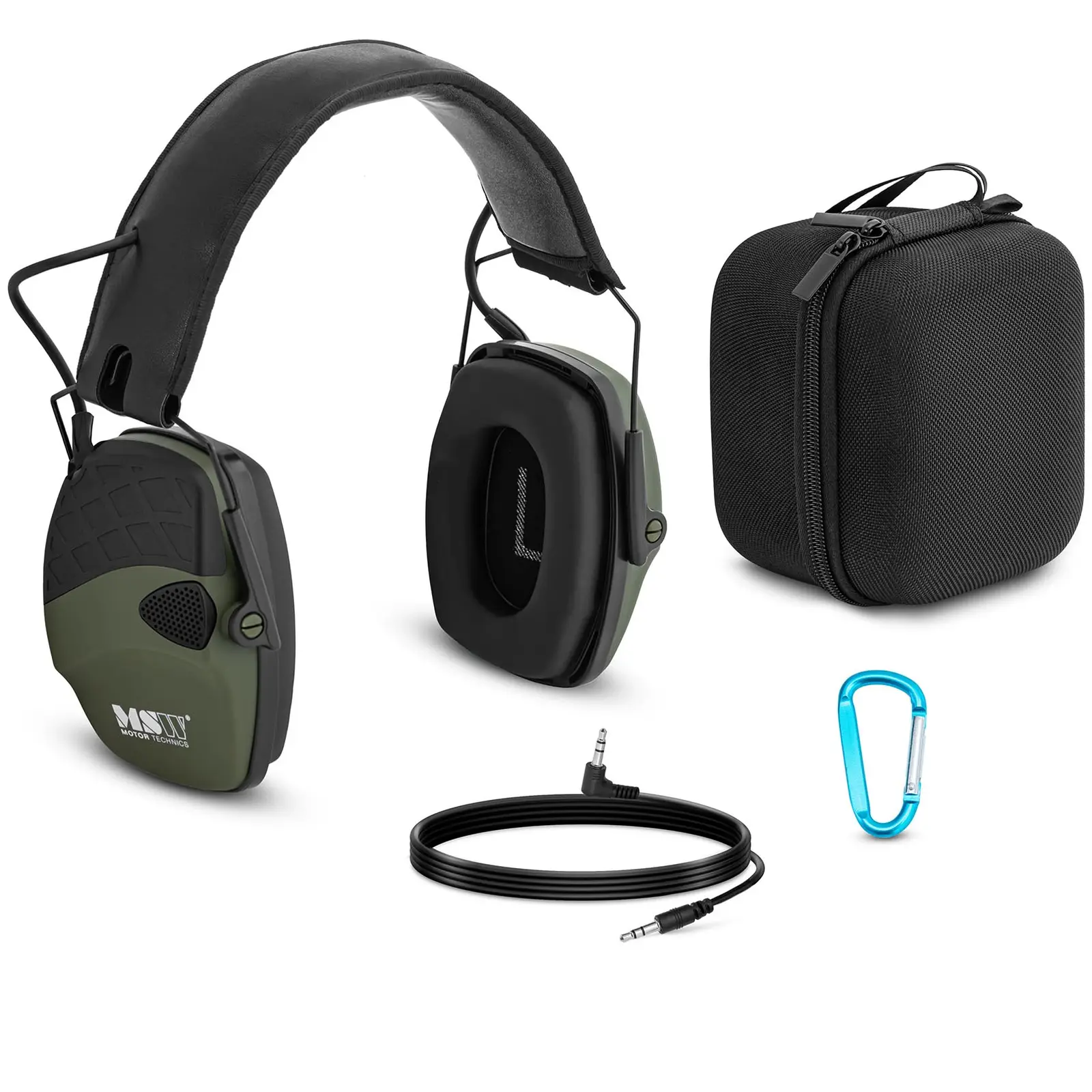 Hearing protection - dynamic external noise control - green