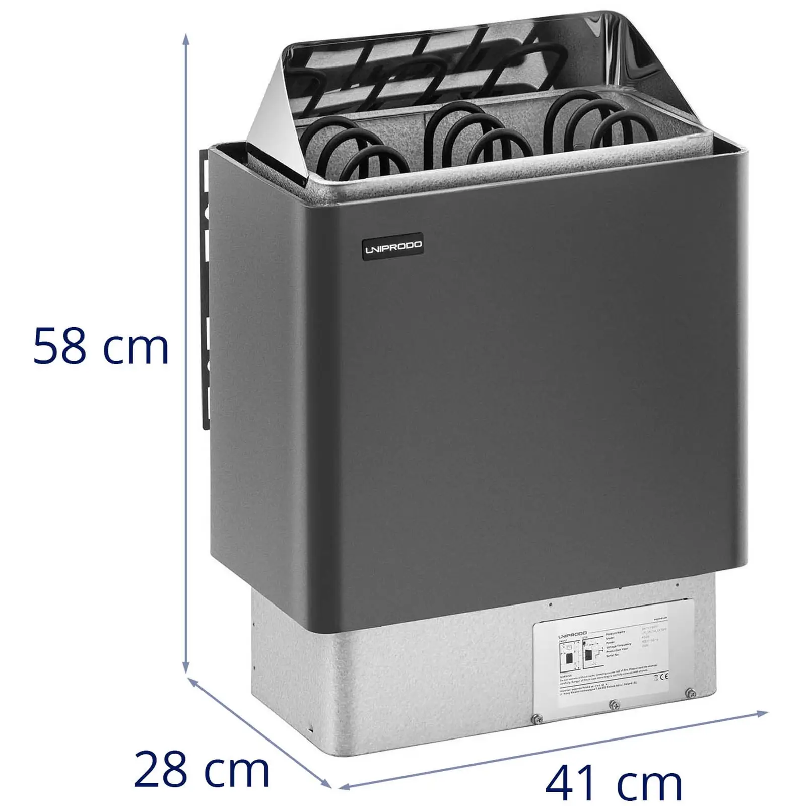 Sauna Heater - 4.5 kW - 30 to 110 °C