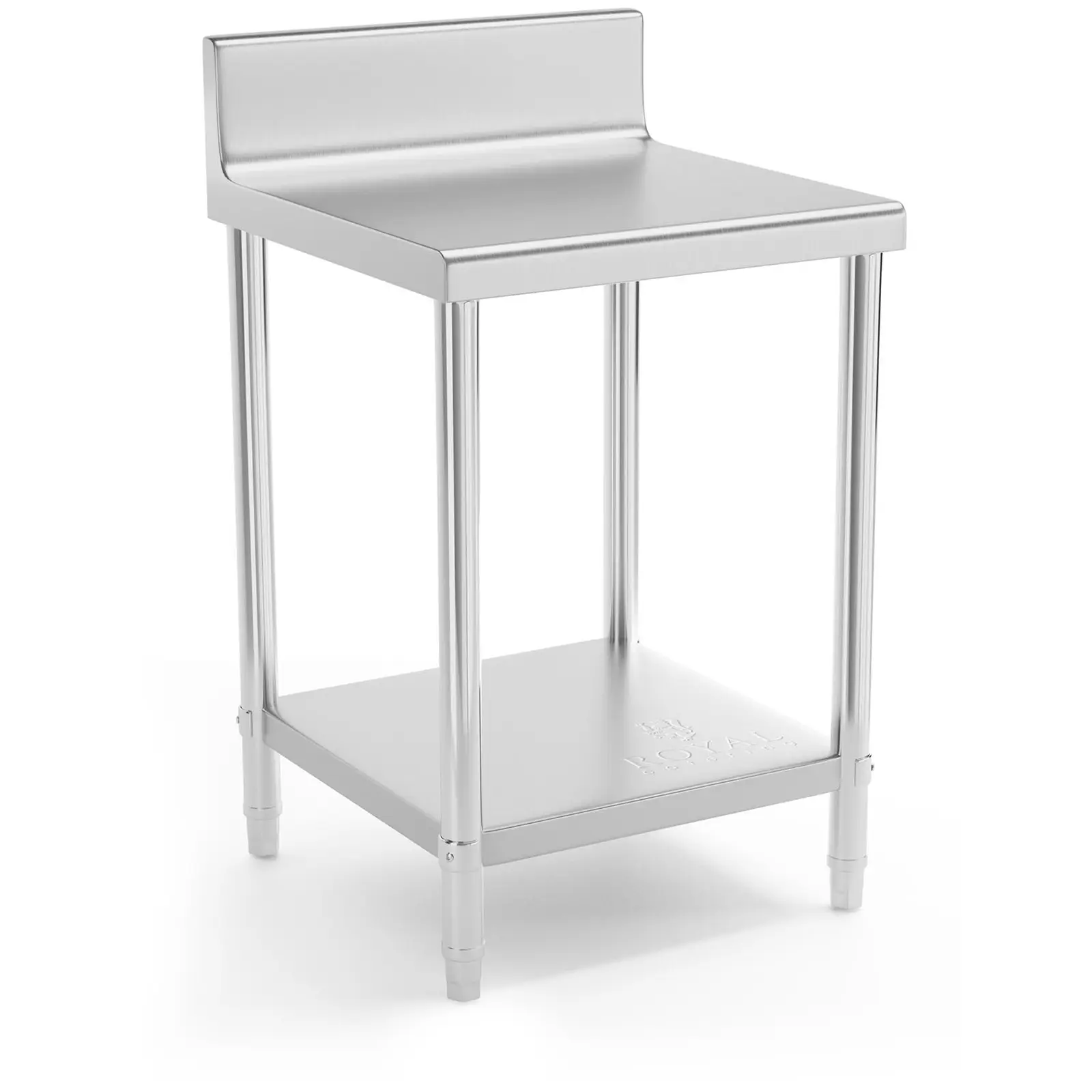 Stainless Steel Work Table - 60 x 60 cm - upstand - 150 kg load capacity