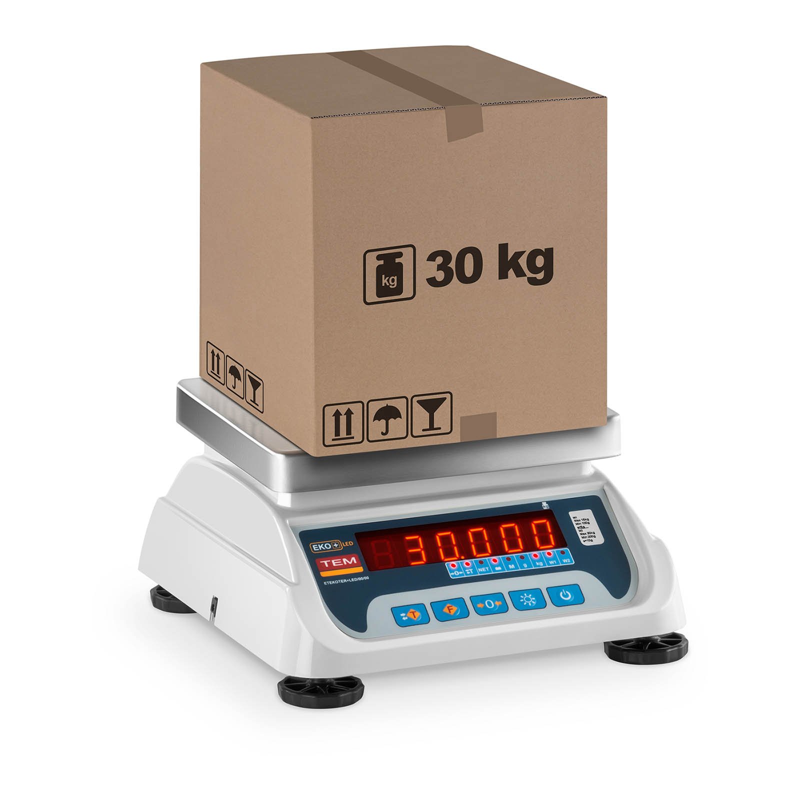 Table Scale - calibrated - 15 kg / 5g - 30 kg / 10 g - LED