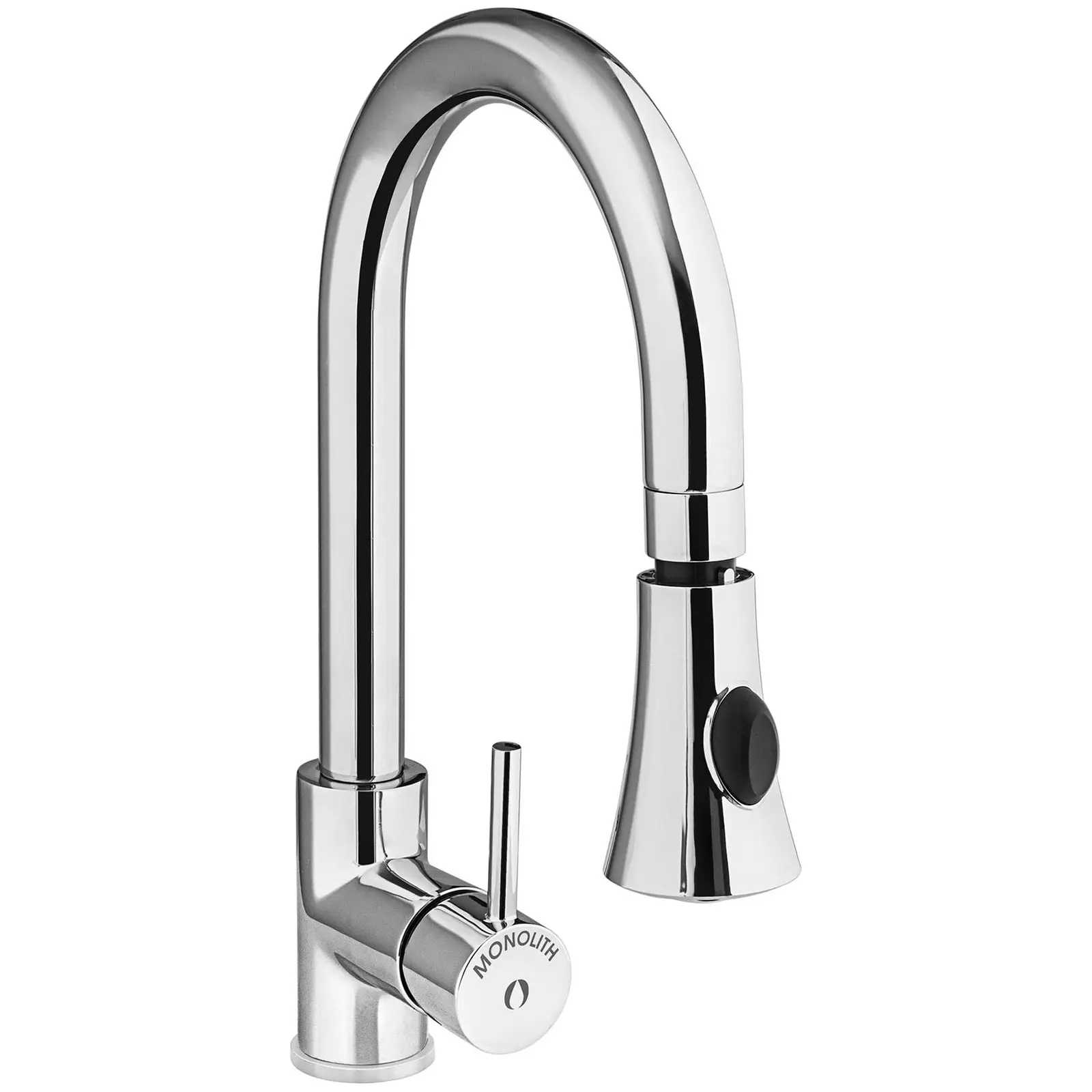 kitchen sink tap - integrated hose - Chrome-plated brass - 1200 mm hose