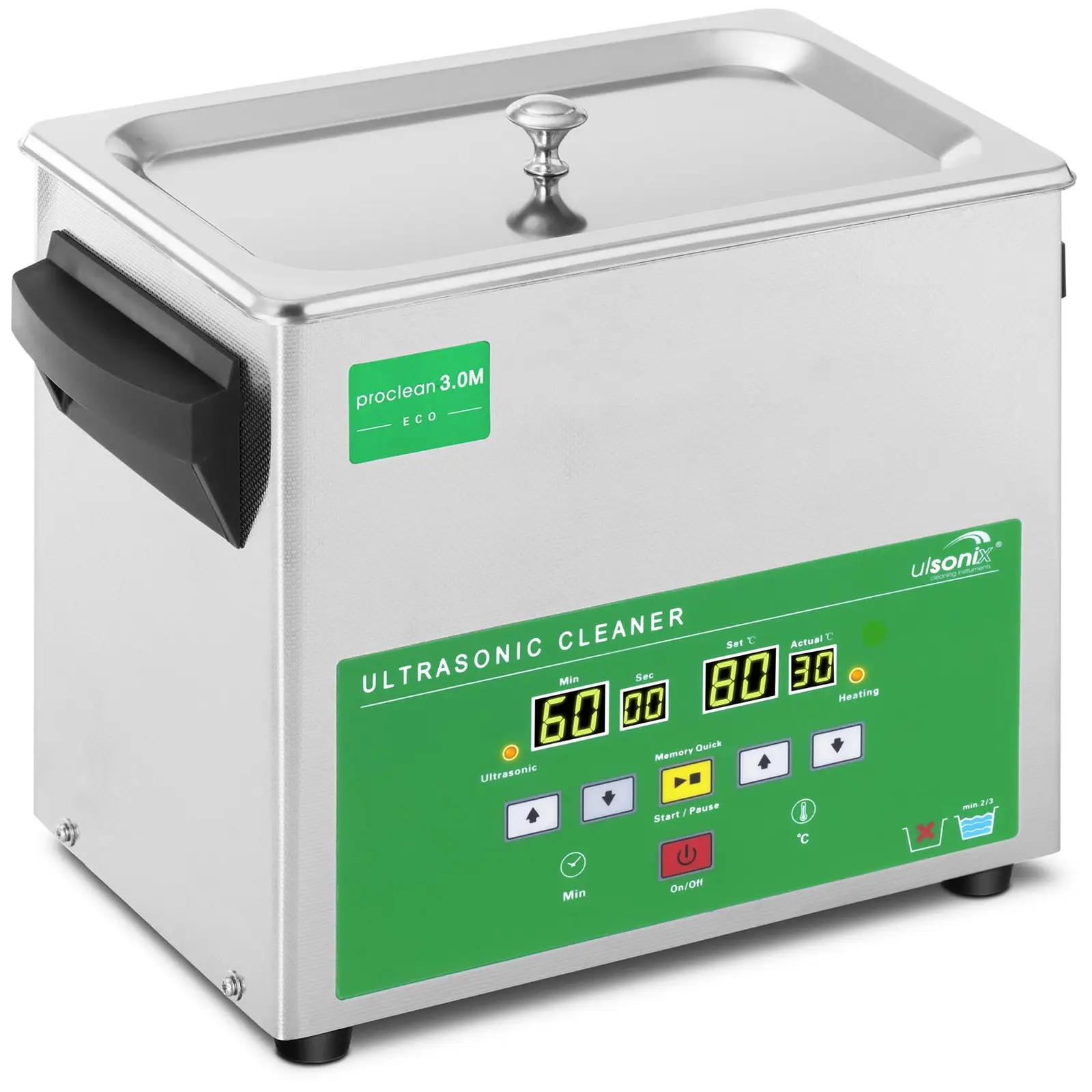 Ultrasonic Cleaner - 3 Litres - 80 W - Memory-Quick Eco