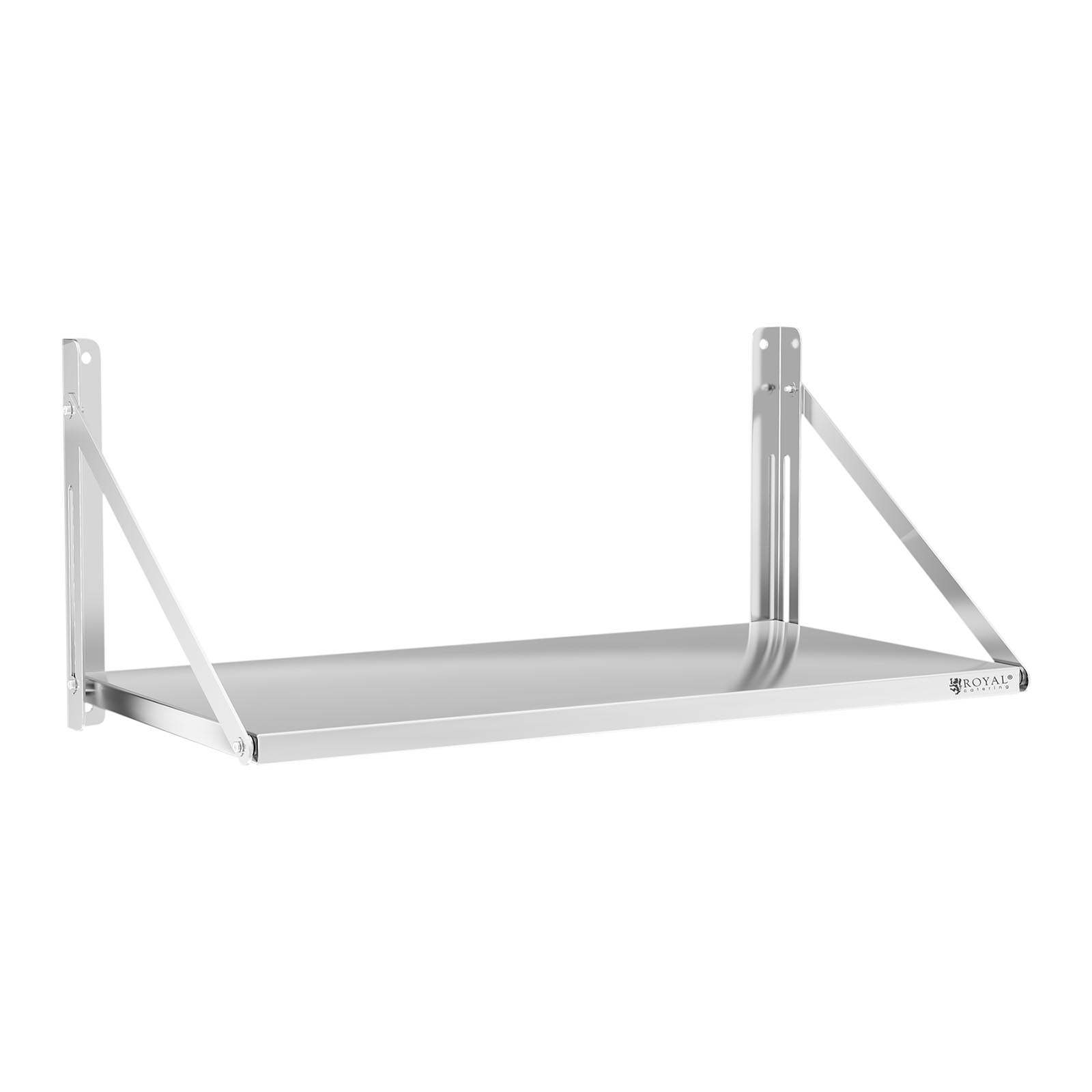 Wall Shelf - folding - 100 x 45 cm - 40 kg - stainless steel