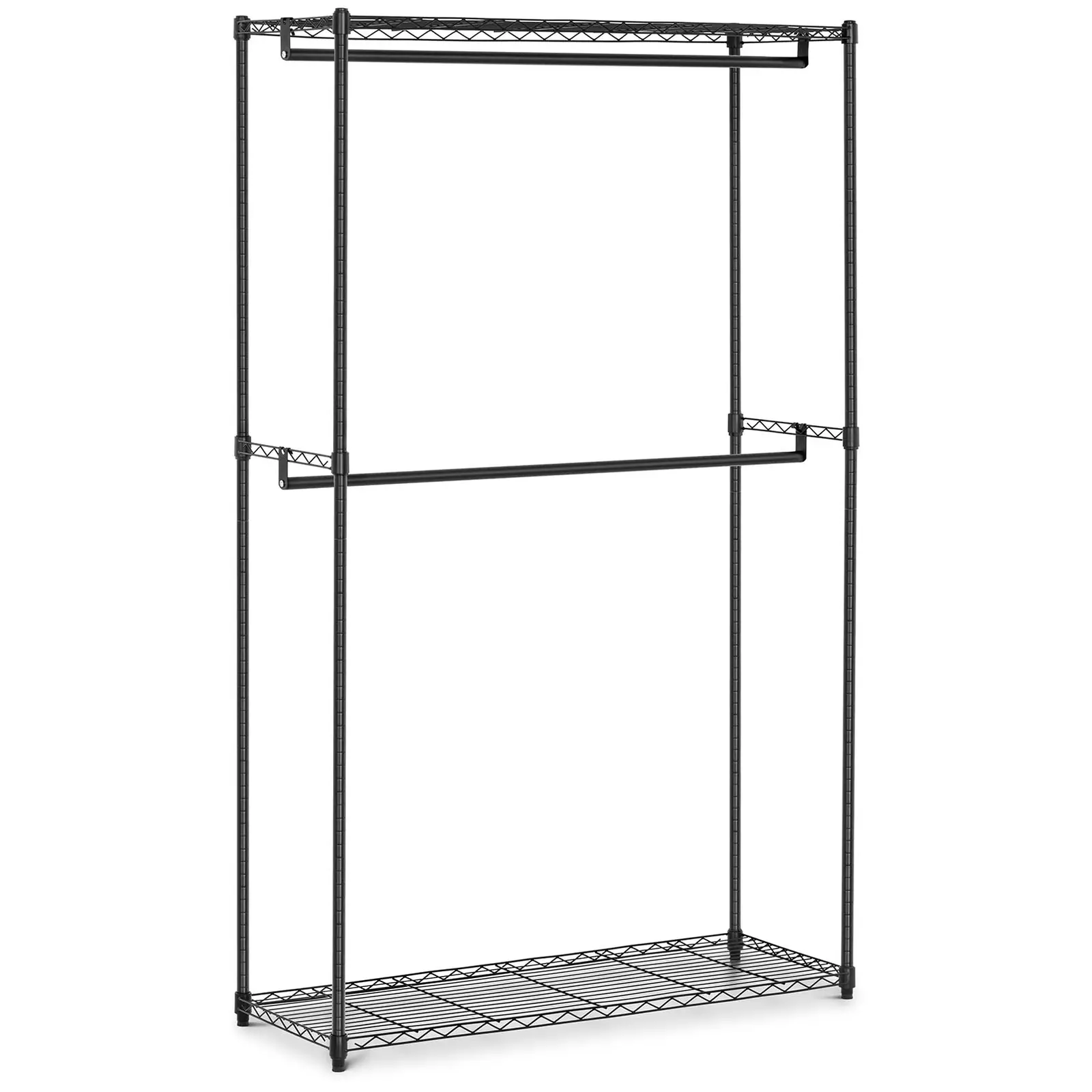 Metal Clothing Rack - 120 x 45 x 199.5 cm - 200 kg - black