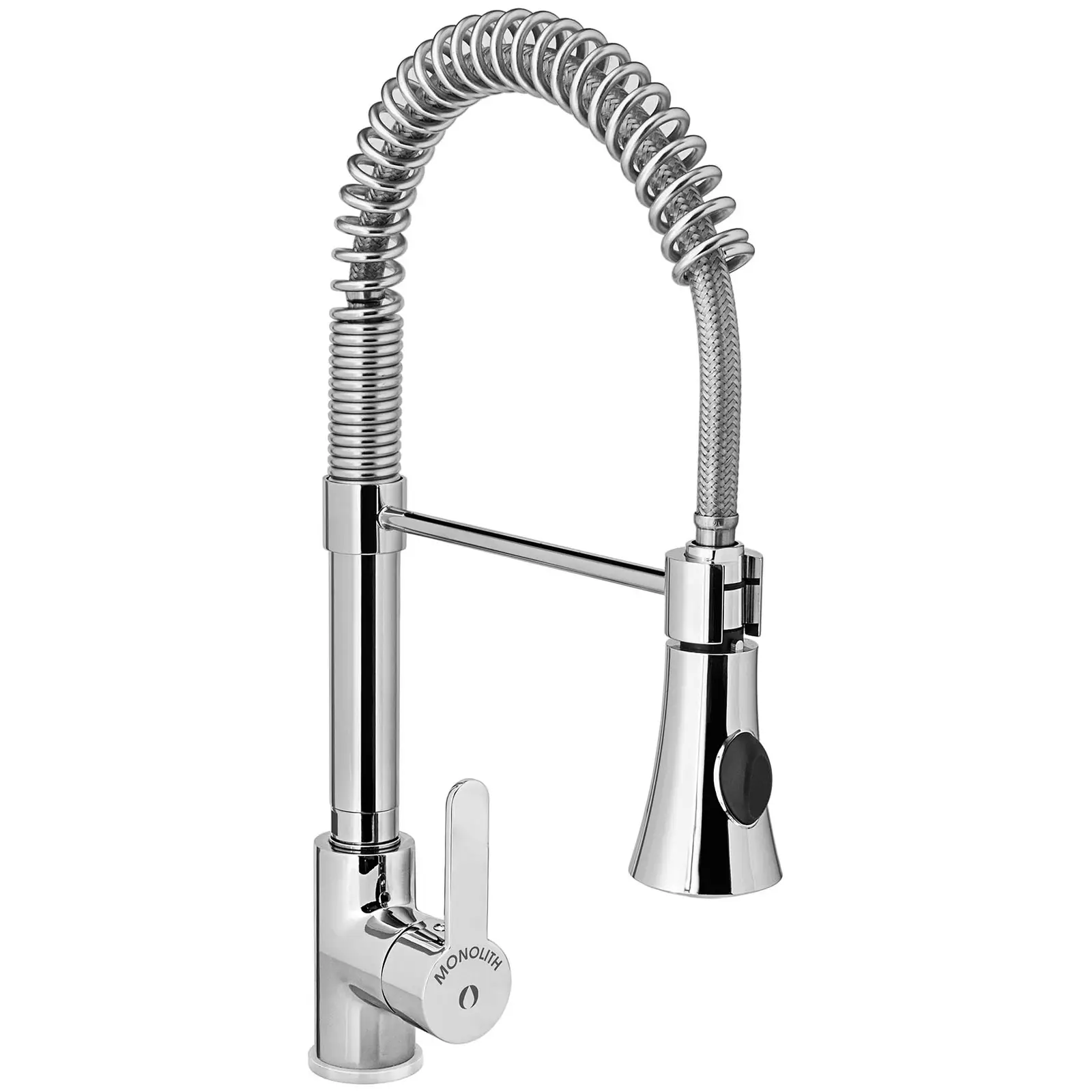 kitchen sink mixer tap - chrome-plated brass - 430 mm hose