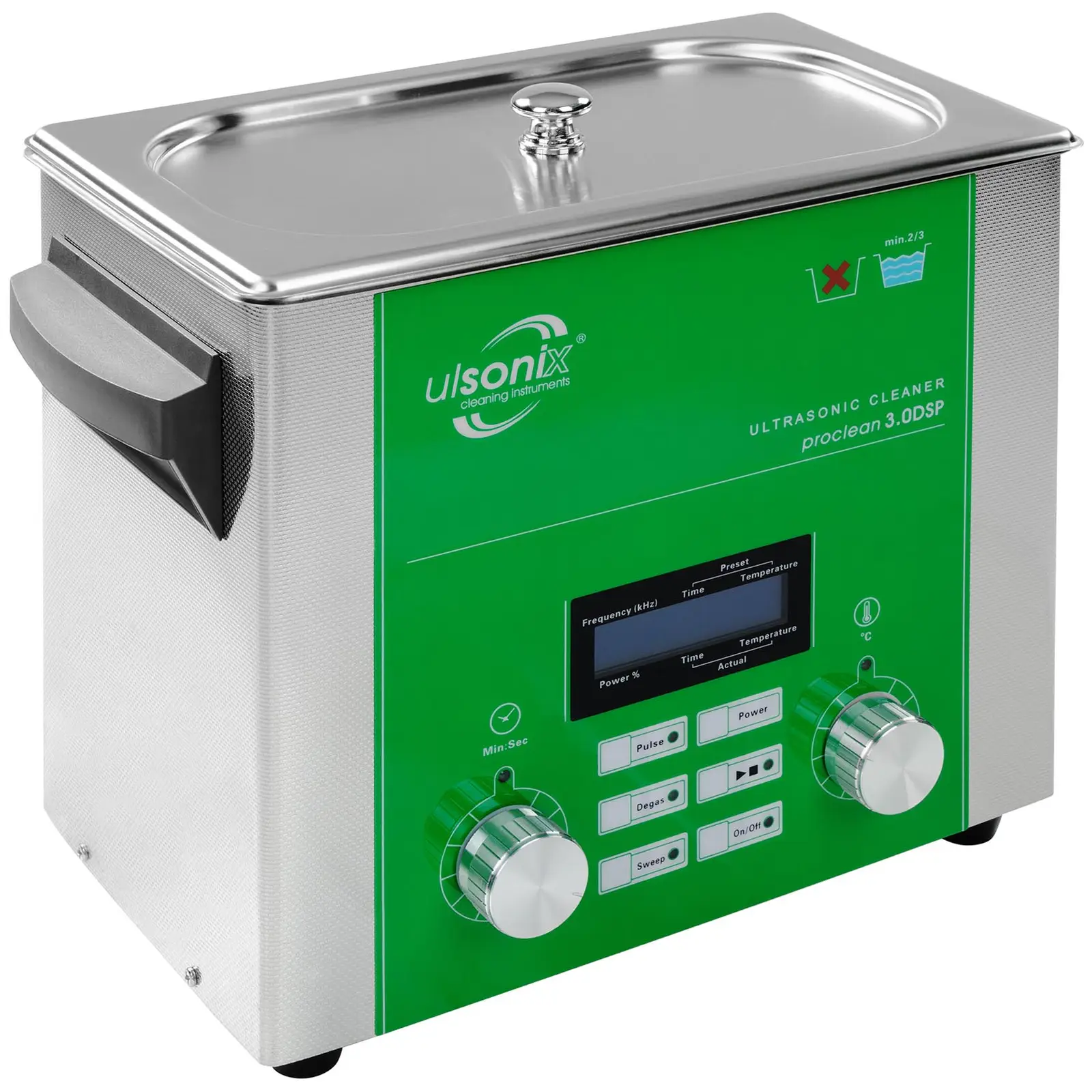 Ultrasonic Cleaner - 3 litres - degas - sweep - pulse