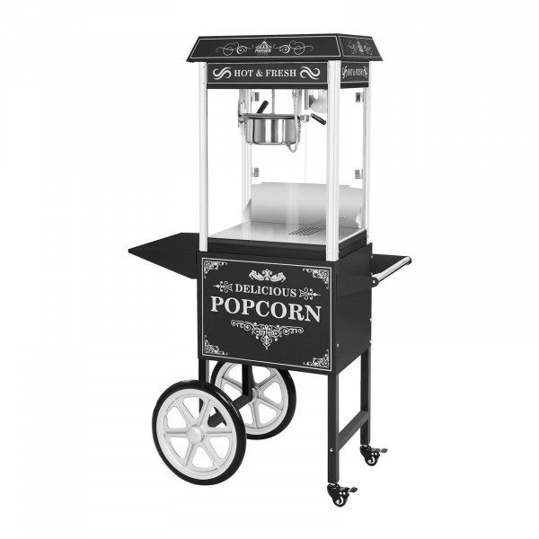 Popcorn Maker with trolley - Black