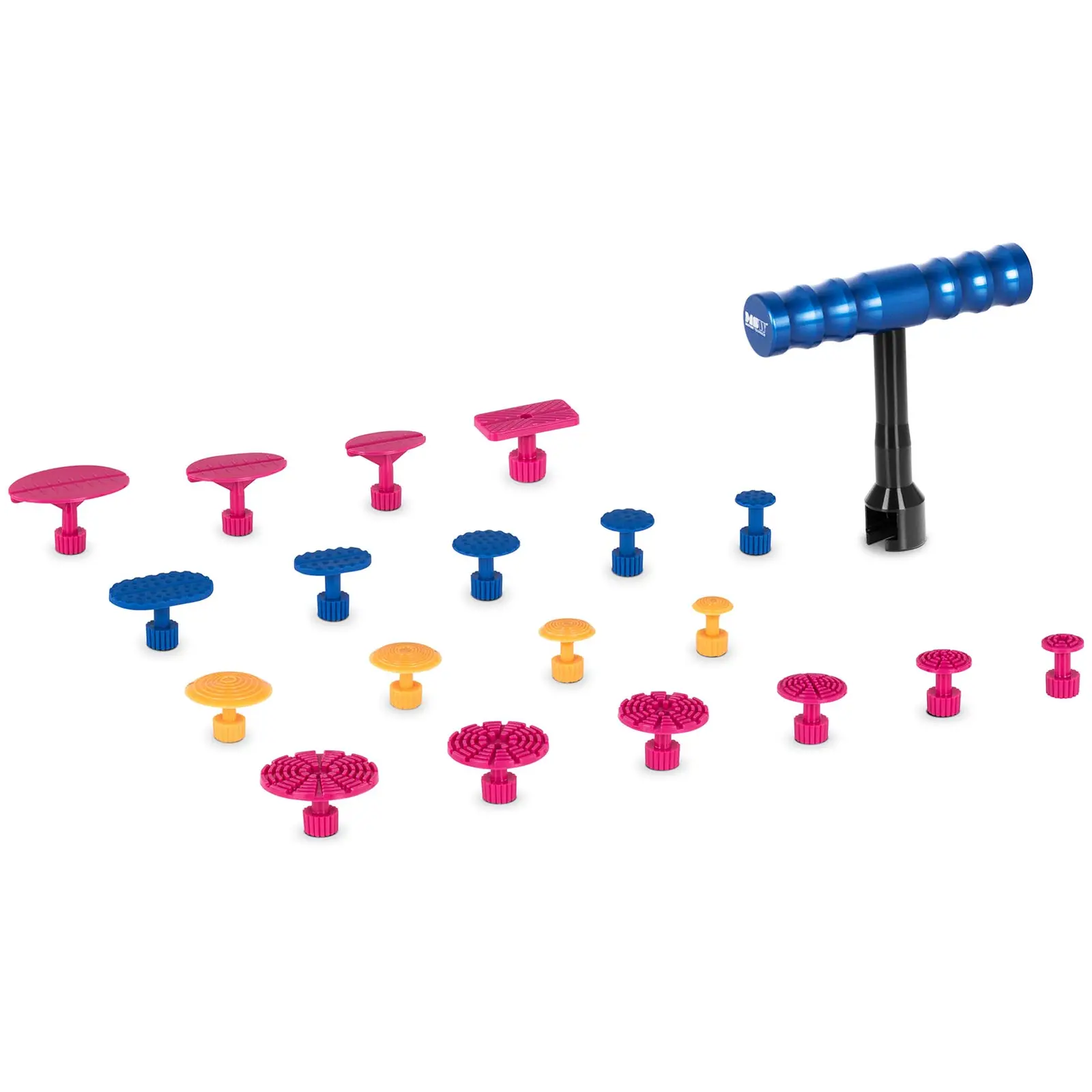 dent pulling hammer - with 19 adapters